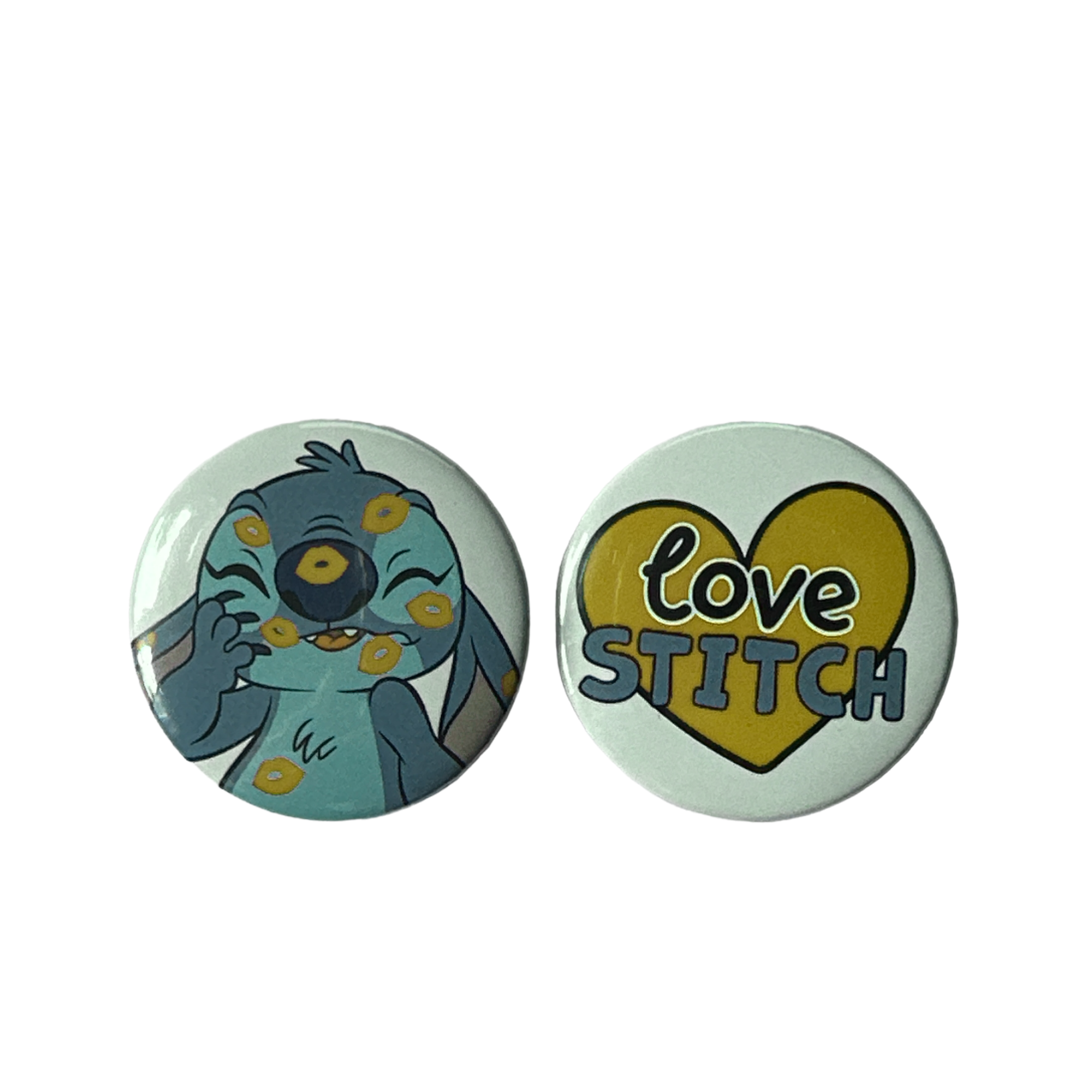 Disney - Lilo et Stitch : Lot de 2 badges "love" le palais des goodies