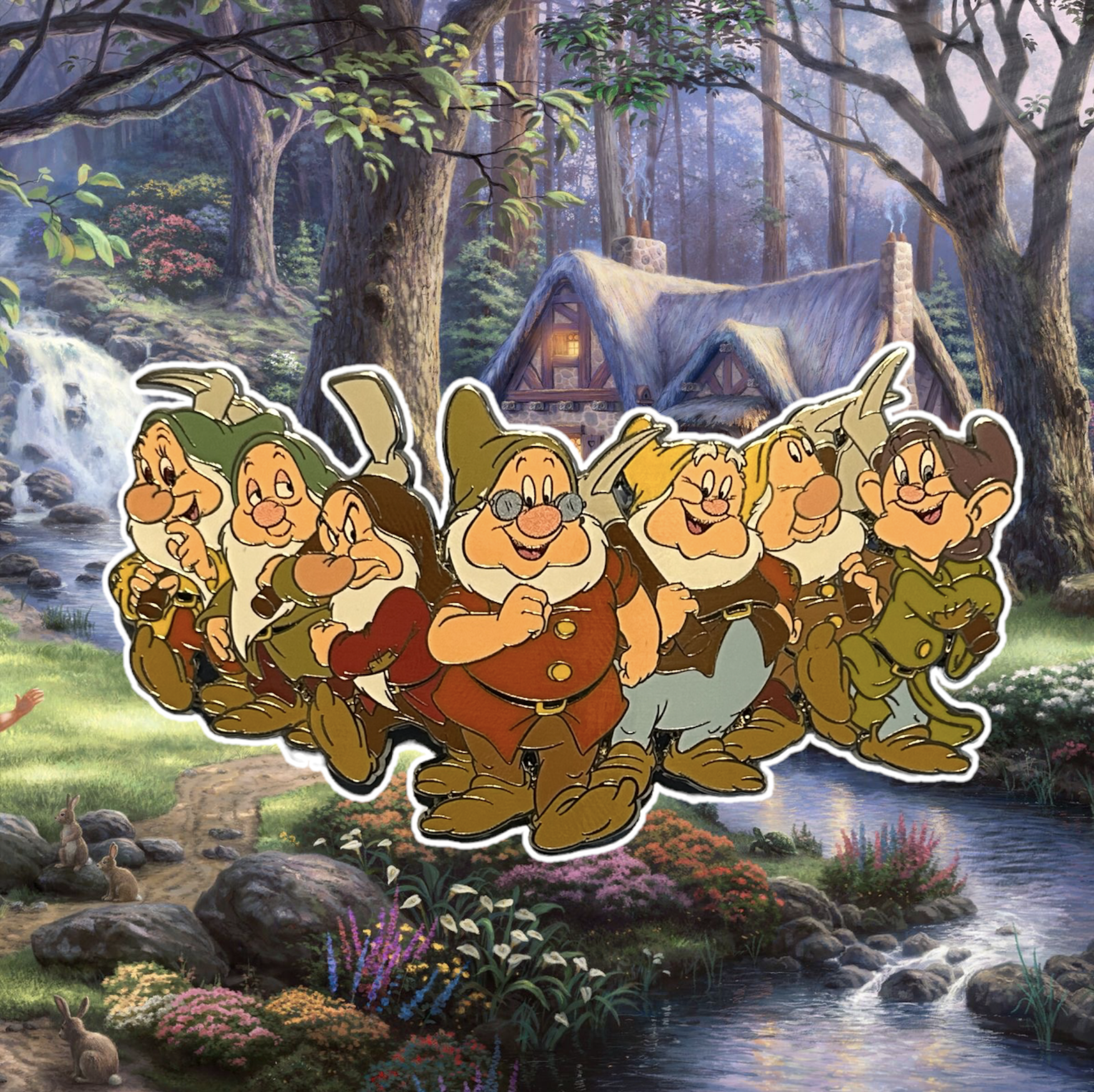 Disney - Blanche Neige et les 7 nains - Pin\'s 7 nains OE