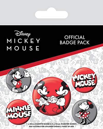 Mickey Mouse Pack de Badge, Multicolore, 10 x 12,5cm