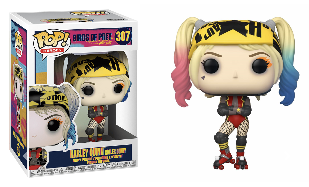 Birds of Prey - Bobble Head Funko Pop N°307 : Harley Quinn Roller Derby le palais des goodies