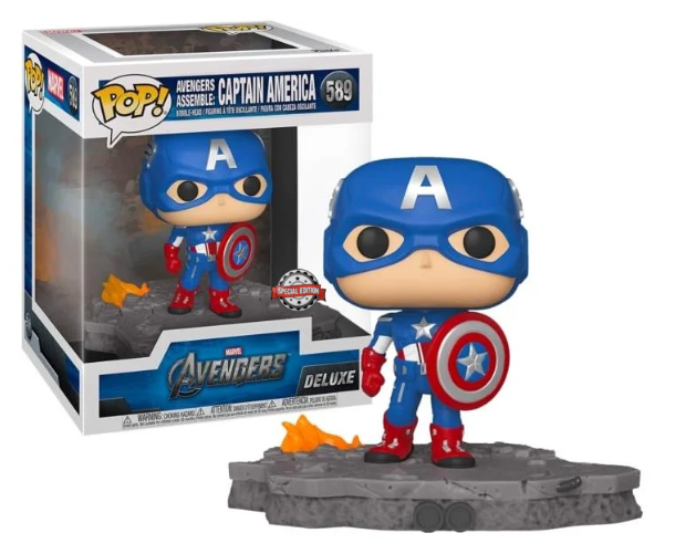 Avengers Deluxe - Bobble Head Funko Pop N°589 : Captain America