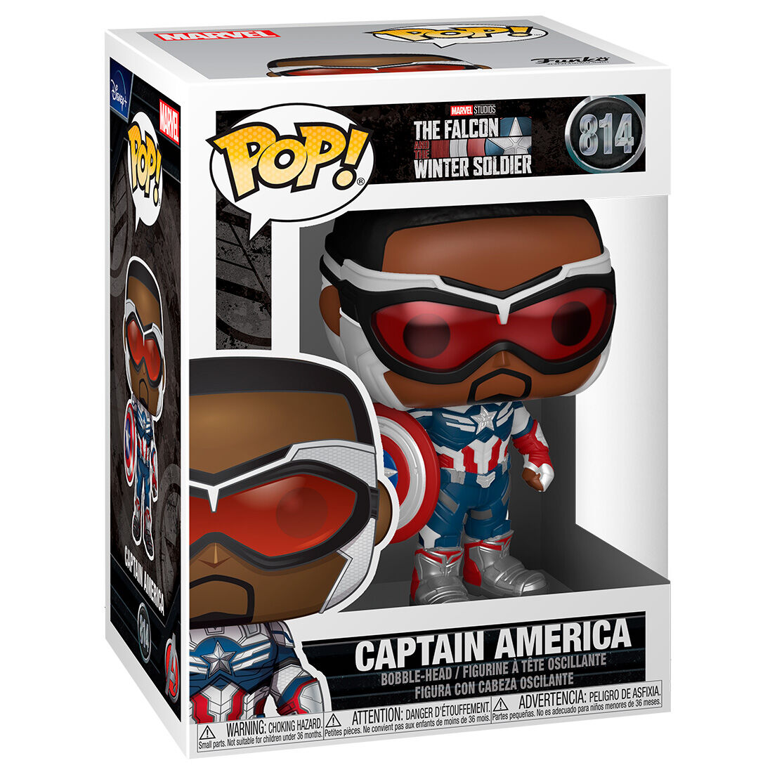 Marvel - Bobble Head Funko Pop N°814 : Captain America le palais des goodies
