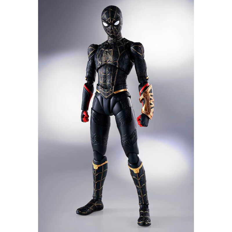 Marvel Studios - S.H. Figuarts : Figurine Spider-Man Black & Gold Suit (Special Set)
