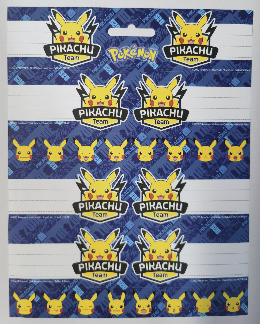 Pokémon : Pack d'autocollant &quot;Team Pikachu&quot; - le palais des goodies