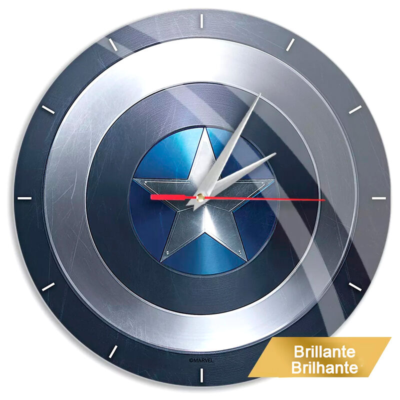 Marvel - Captain America : Horloge murale N&B