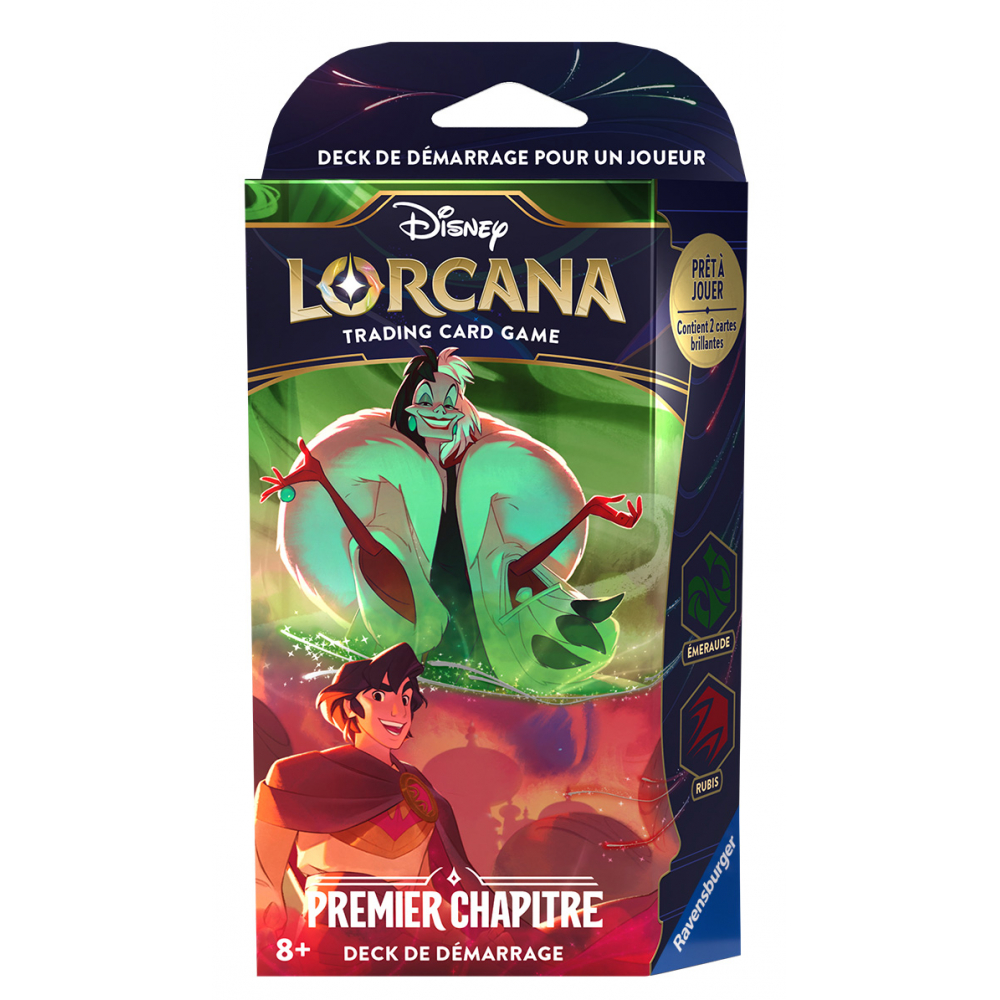 Disney Lorcana TCG - Deck de Demarrage, Premier chapitre : Cruella et Aladdin (Français)