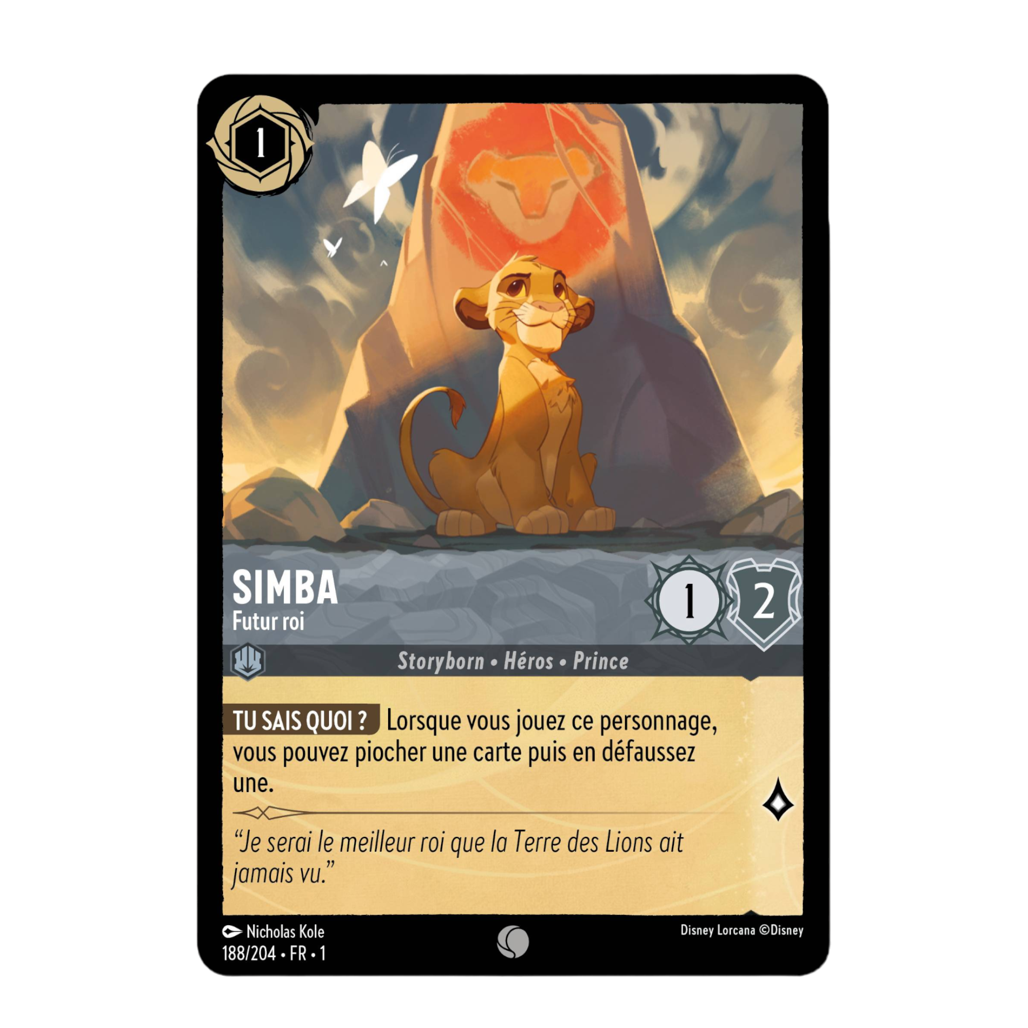 Disney Lorcana TCG : Carte "Simba" (188/204) le palais des goodies