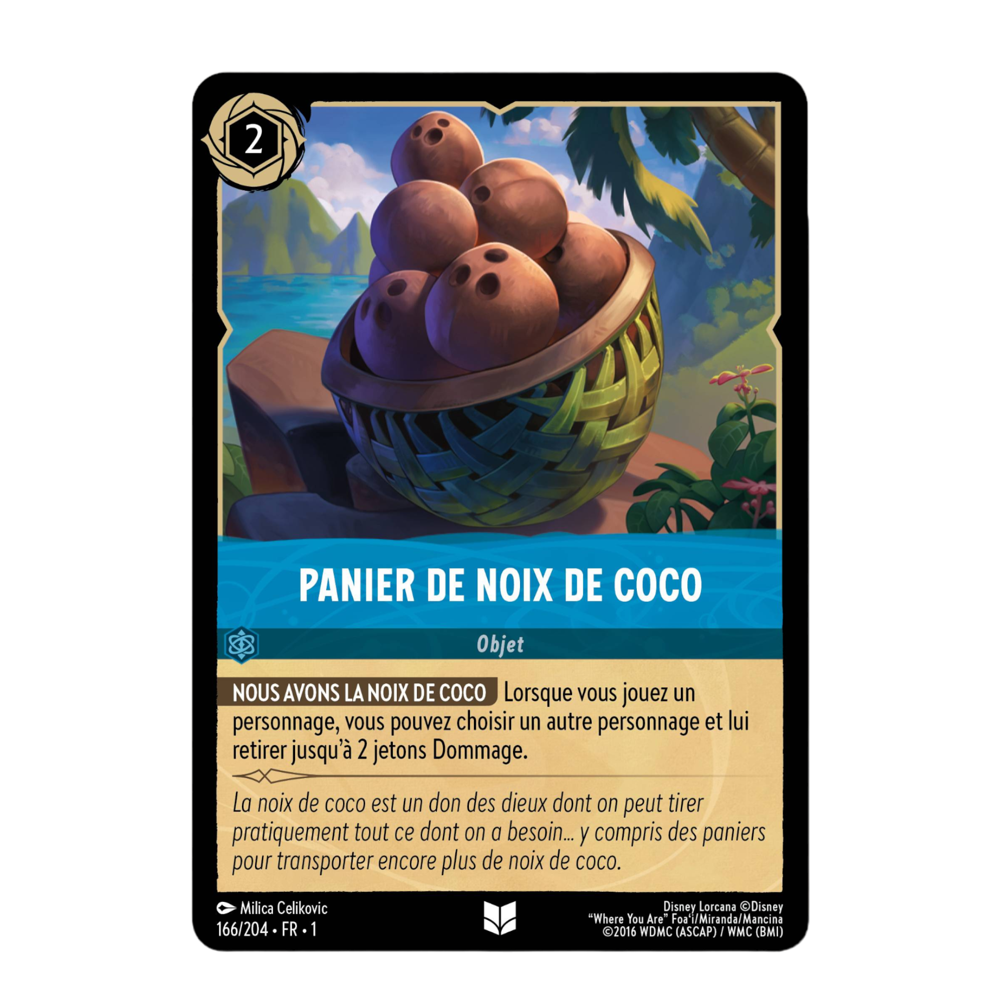 Disney Lorcana TCG : Carte &quot;Panier de noix de coco&quot; (166/204) le palais des goodies