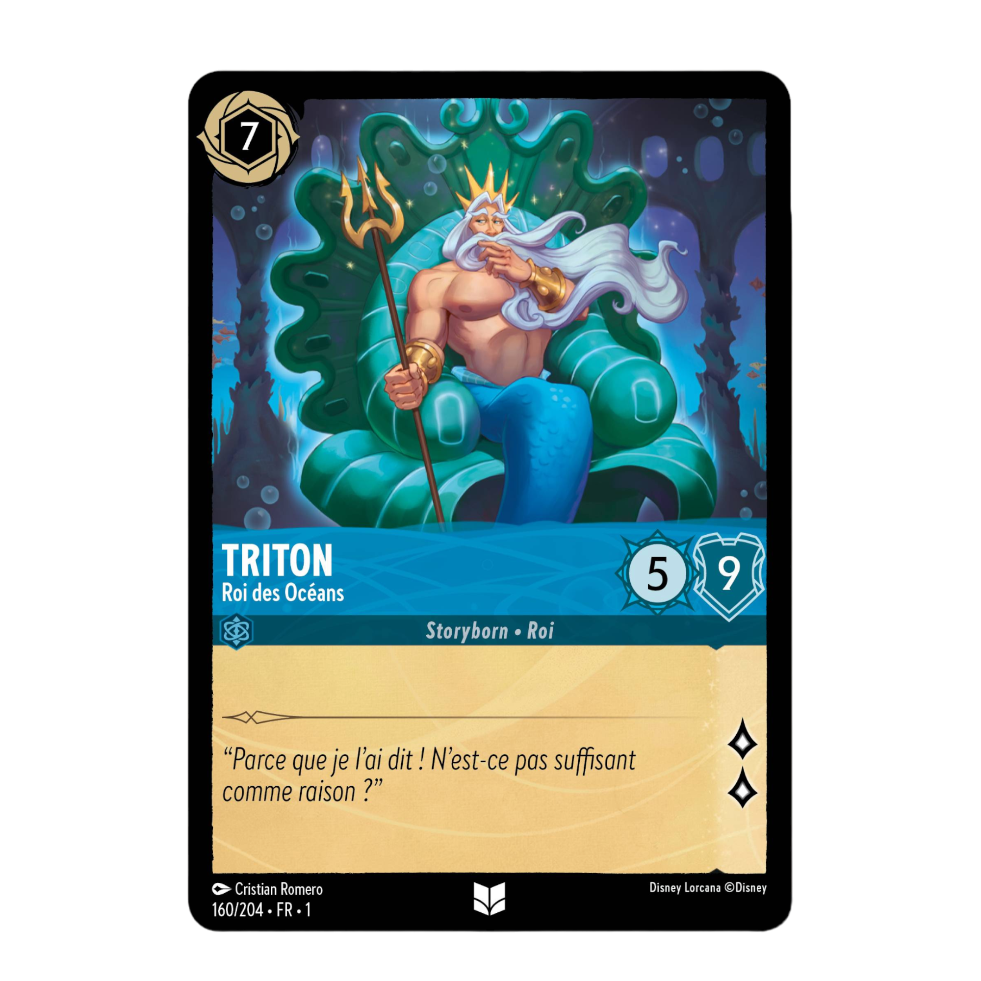 Disney Lorcana TCG : Carte "Triton" (160/204) le palais des goodies