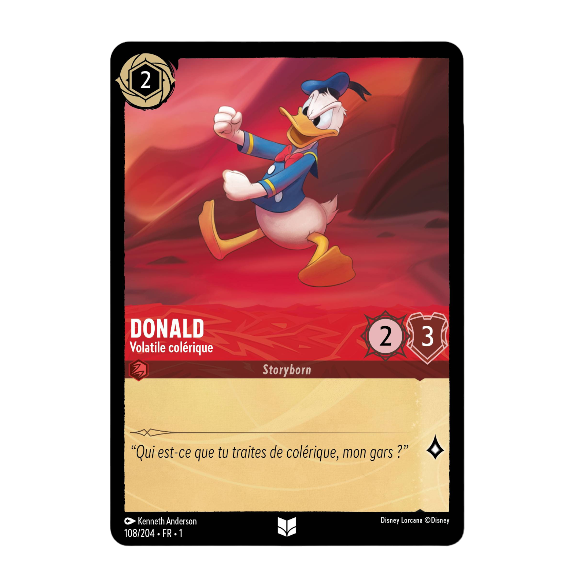 Disney Lorcana TCG : Carte "Donald" (108/204) le palais des goodies
