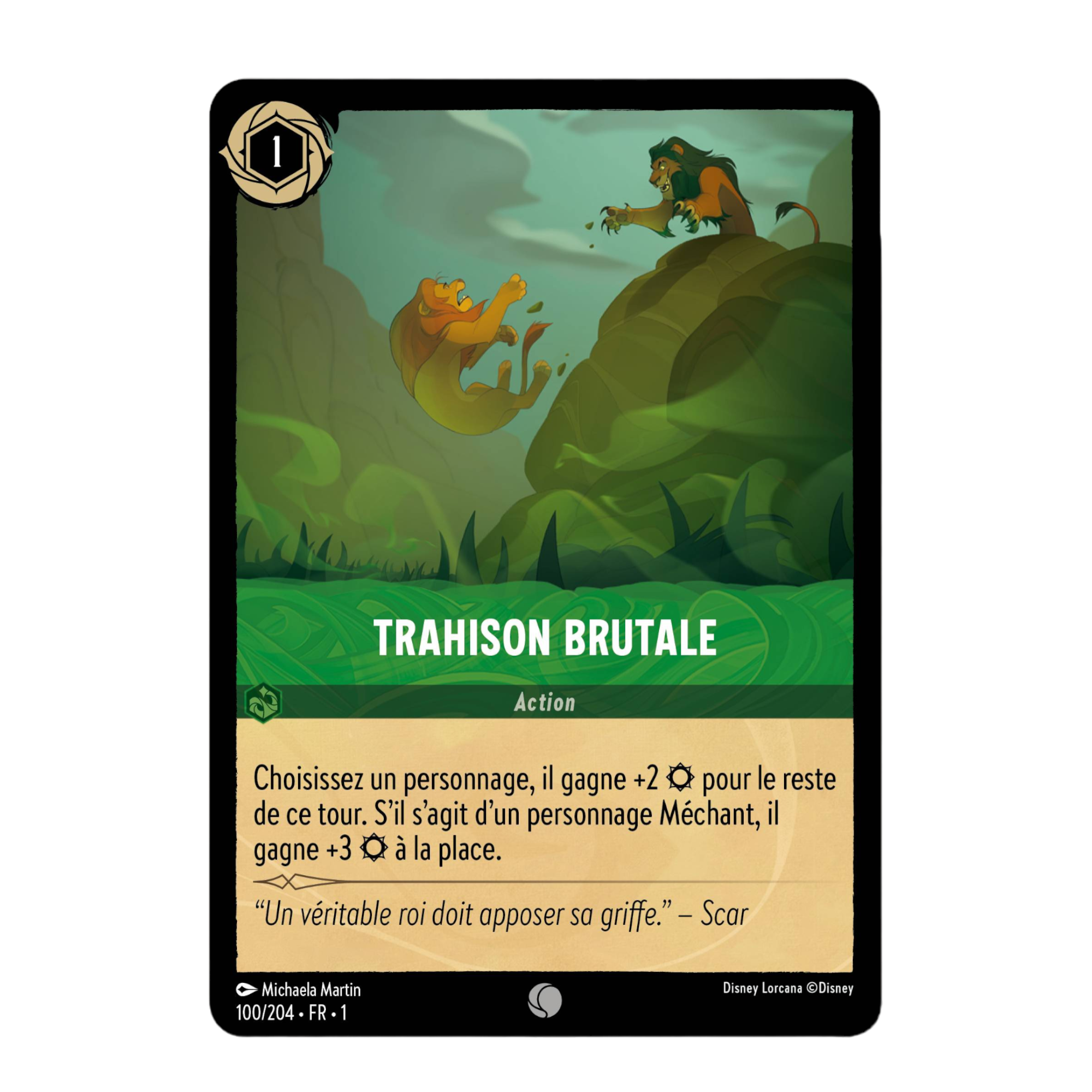 Disney Lorcana TCG : Carte "Trahison brutale" (100/204) le palais des goodies