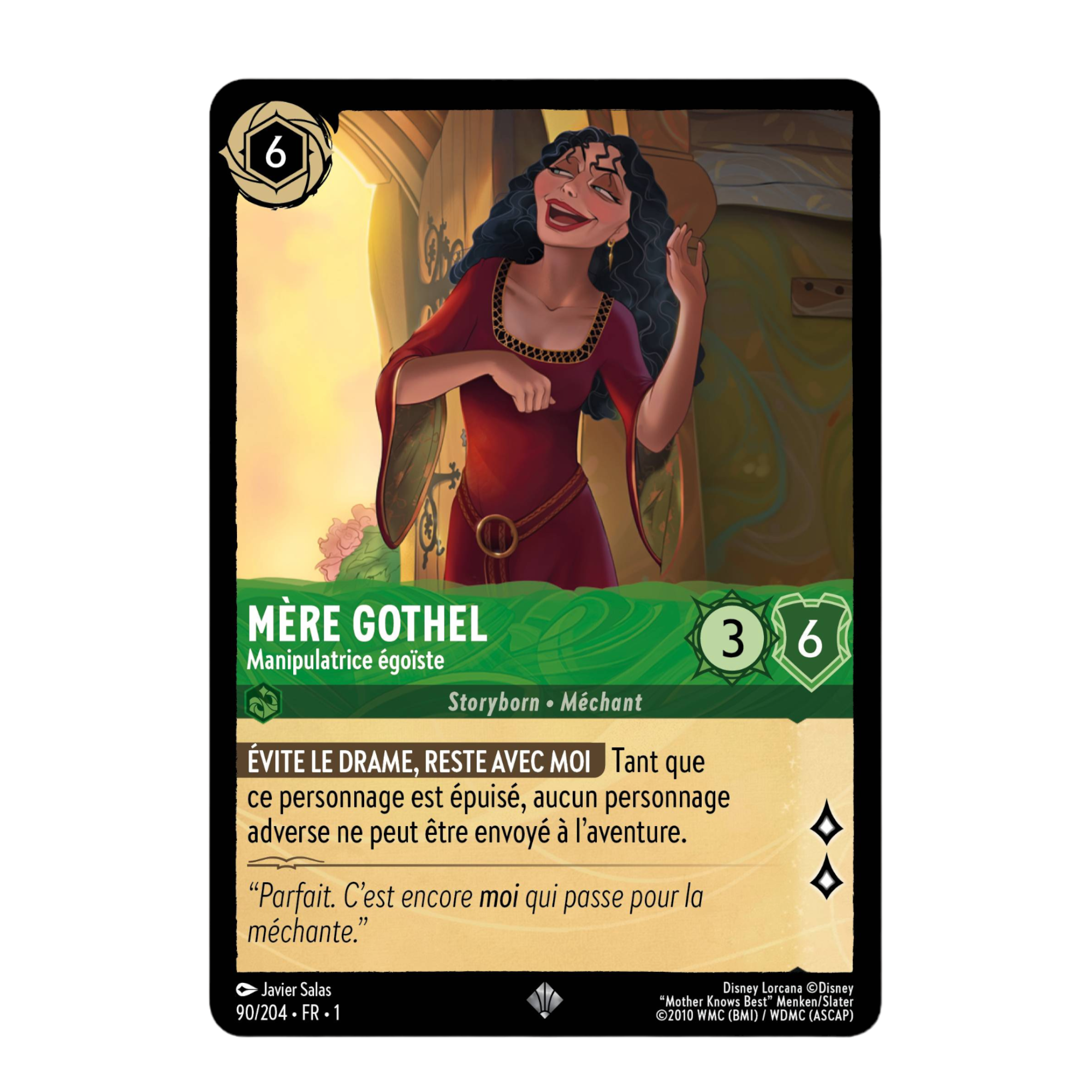 Disney Lorcana TCG : Carte "Mère Gothel" (90/204) le palais des goodies