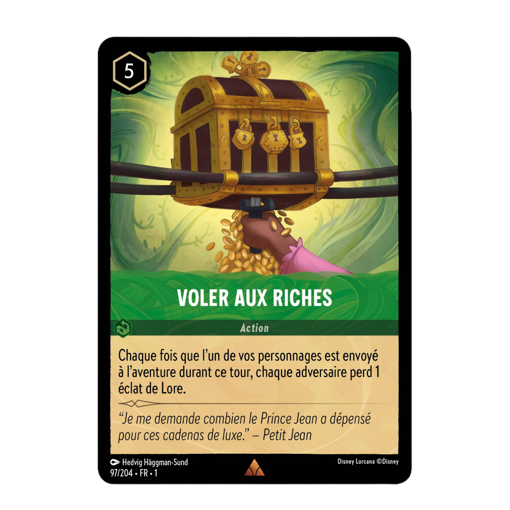 Disney Lorcana TCG : Carte "Voler aux riches" (97/204) le palais des goodies