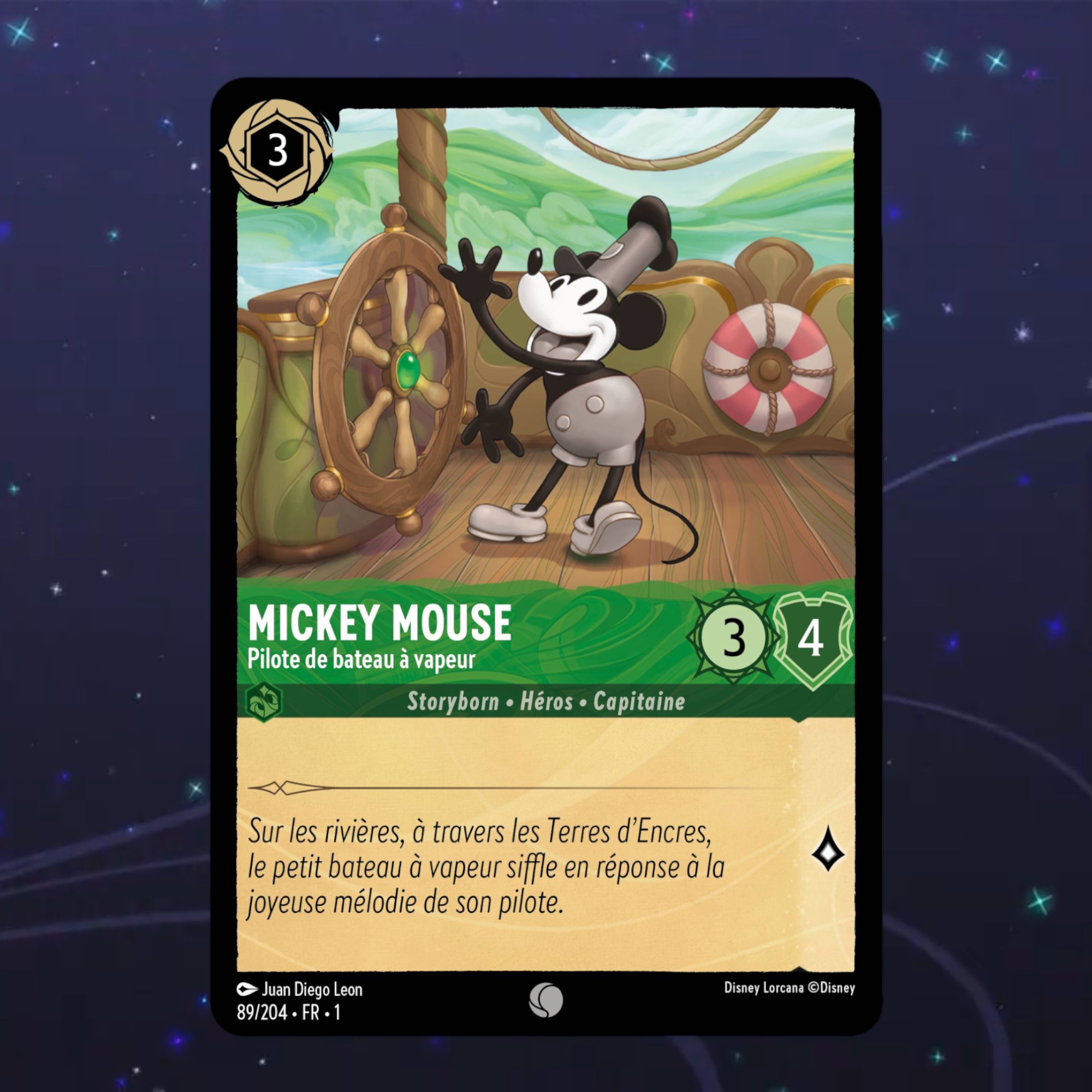 Disney Lorcana TCG : Carte Mickey Mouse (89/204)