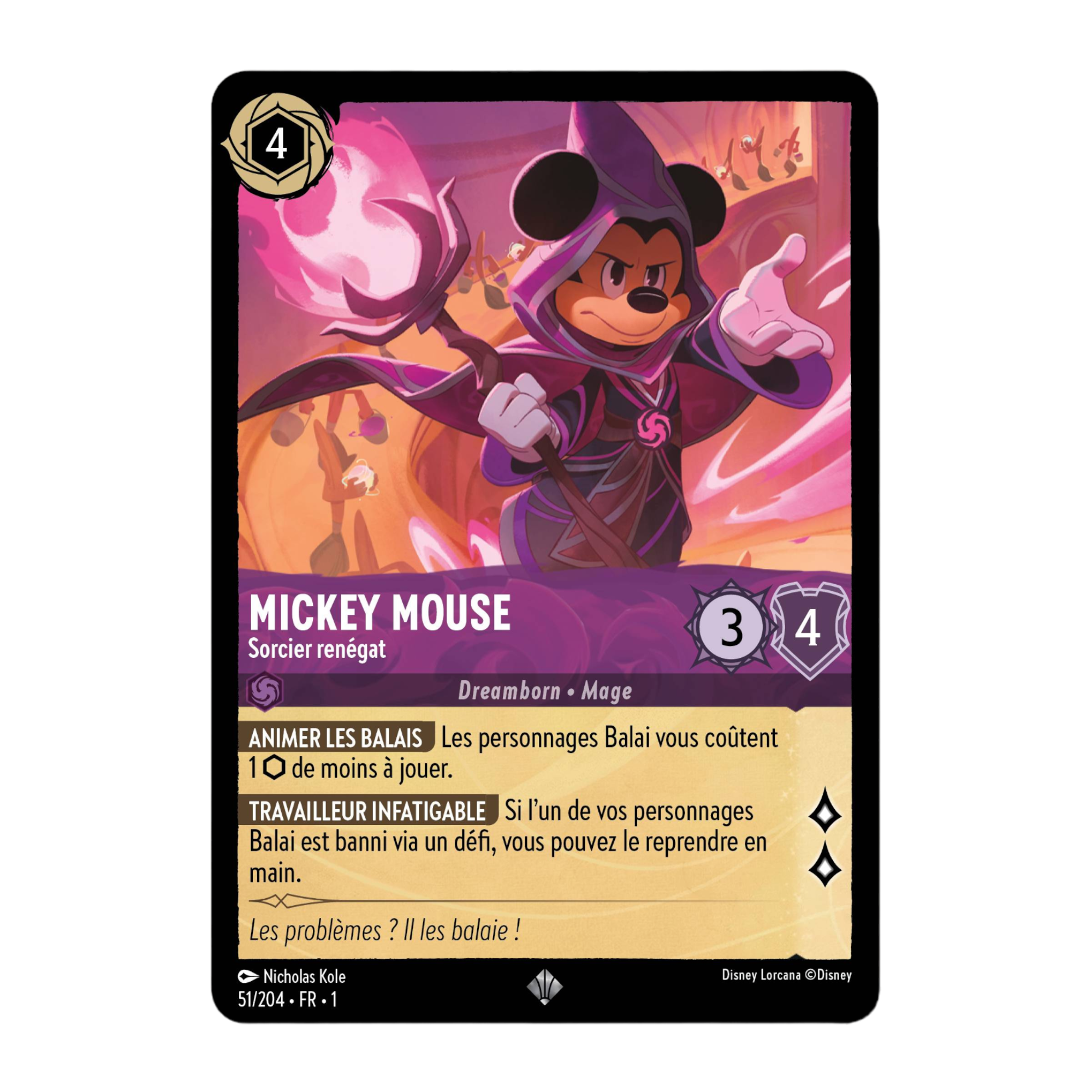 Disney Lorcana TCG : Carte "Mickey Mouse" (51/204) le palais des goodies