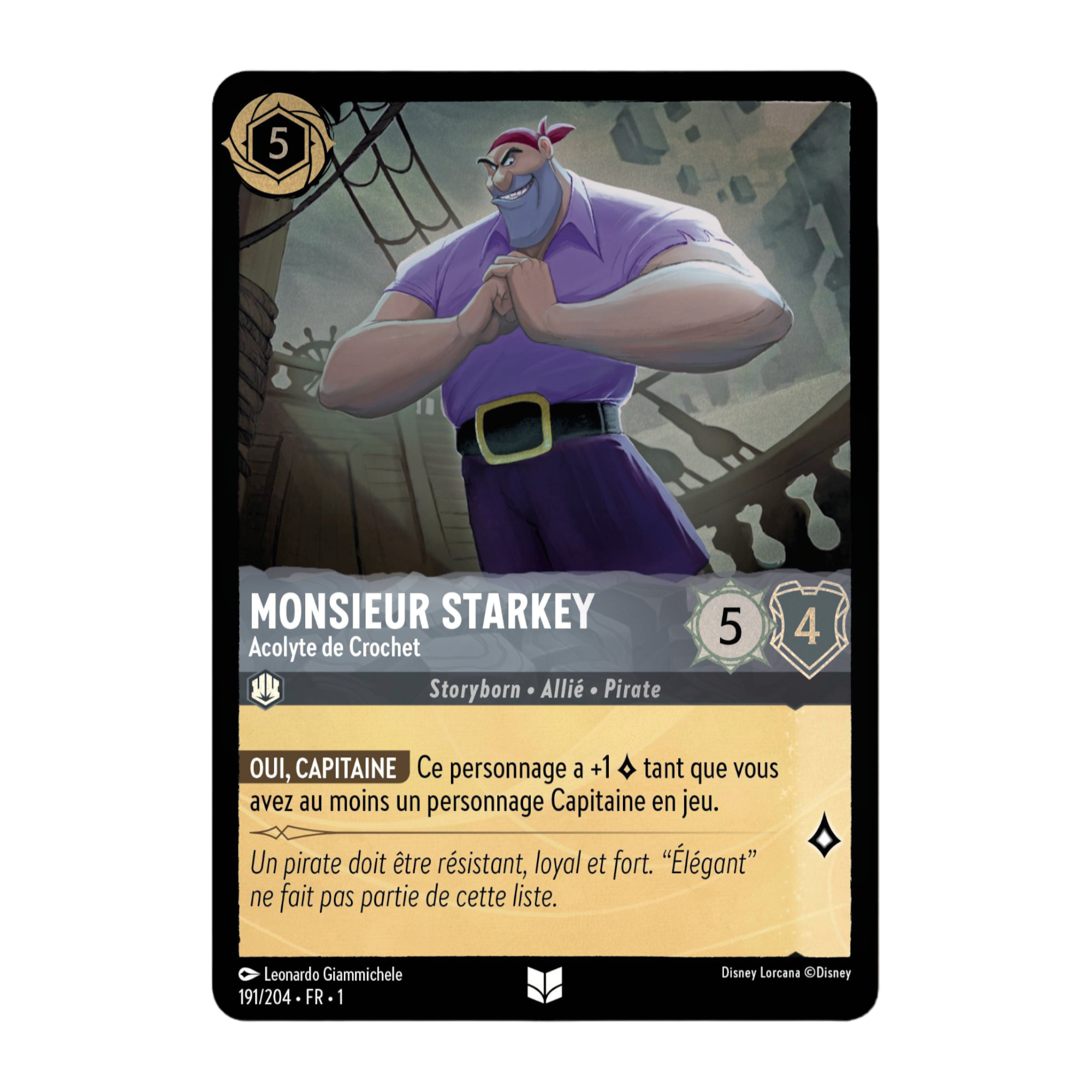 Disney Lorcana TCG : Carte "Monsieur Starkey" Foil (191/204) le palais des goodies.fr