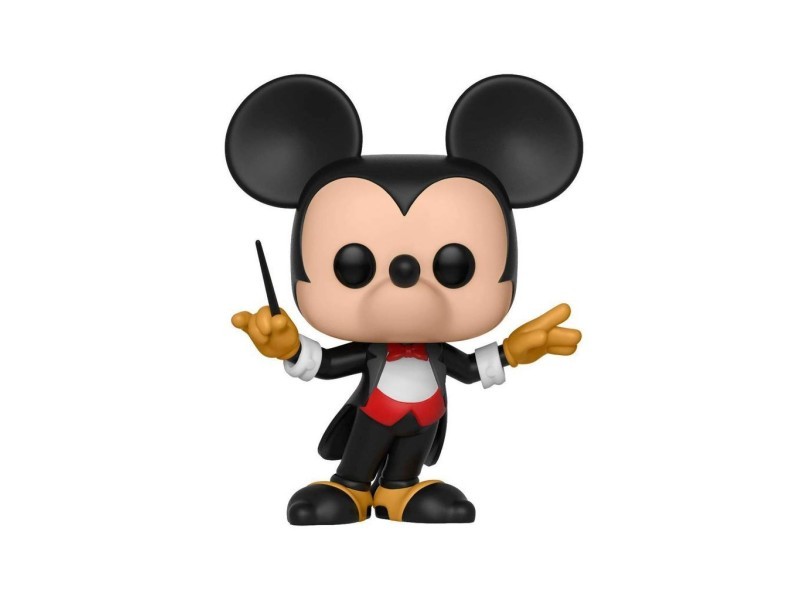 Figurine disney - mickey 90th anniversary - conductor mickey pop 10cm