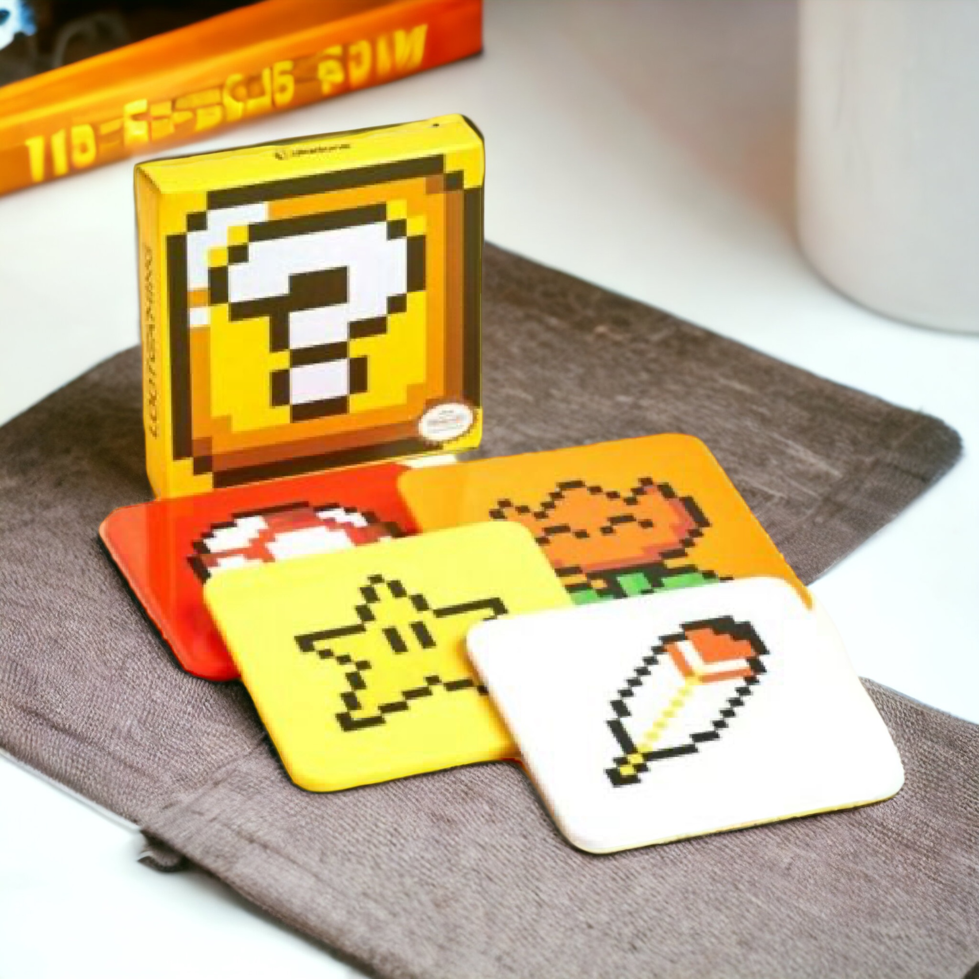 Super Mario Bros : Pack de 4 sous-verres Power-Ups - le palais des goodies