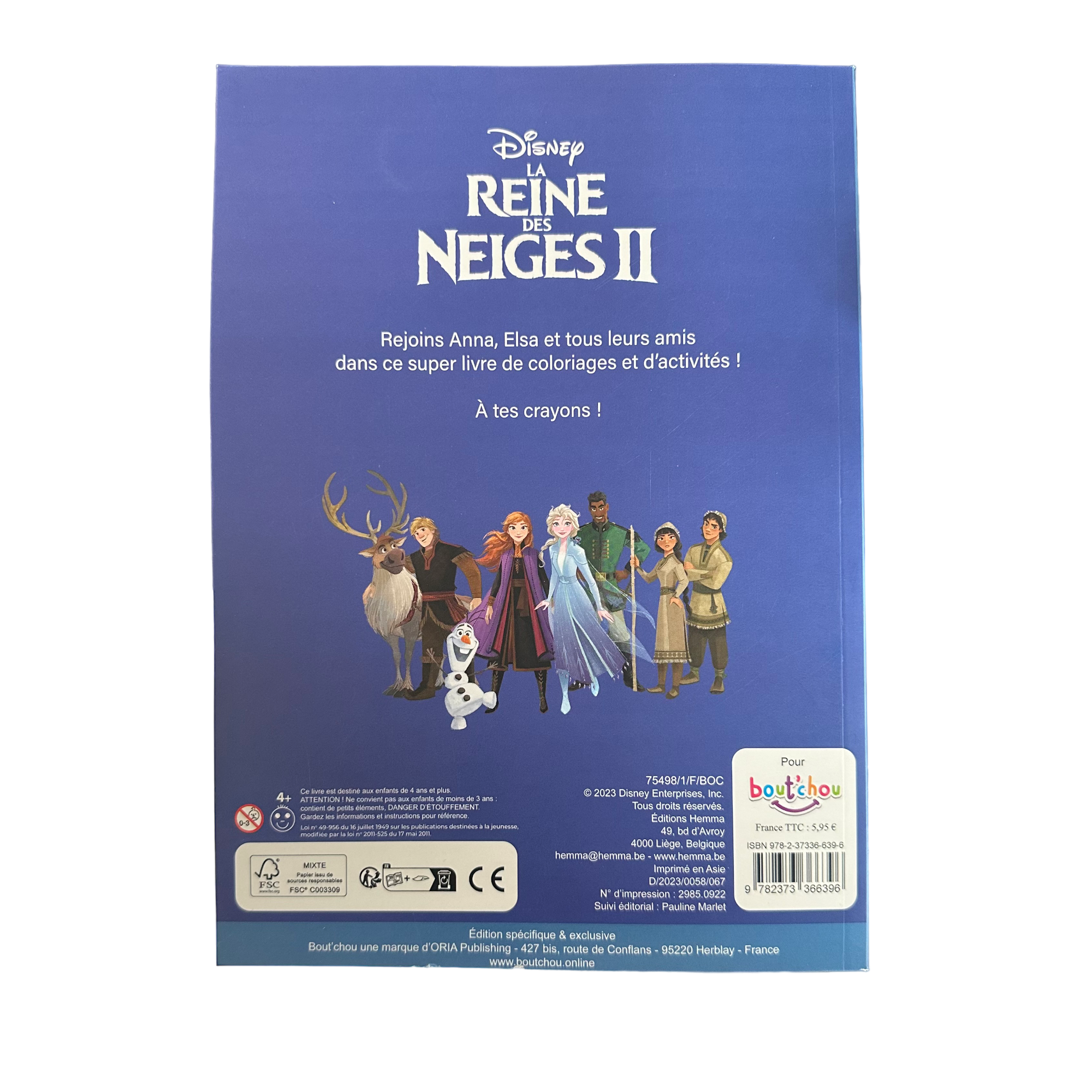 La Reine des Neiges 2 - mon année de petite section : Disney - 2017083119 -  Livre Maternelle