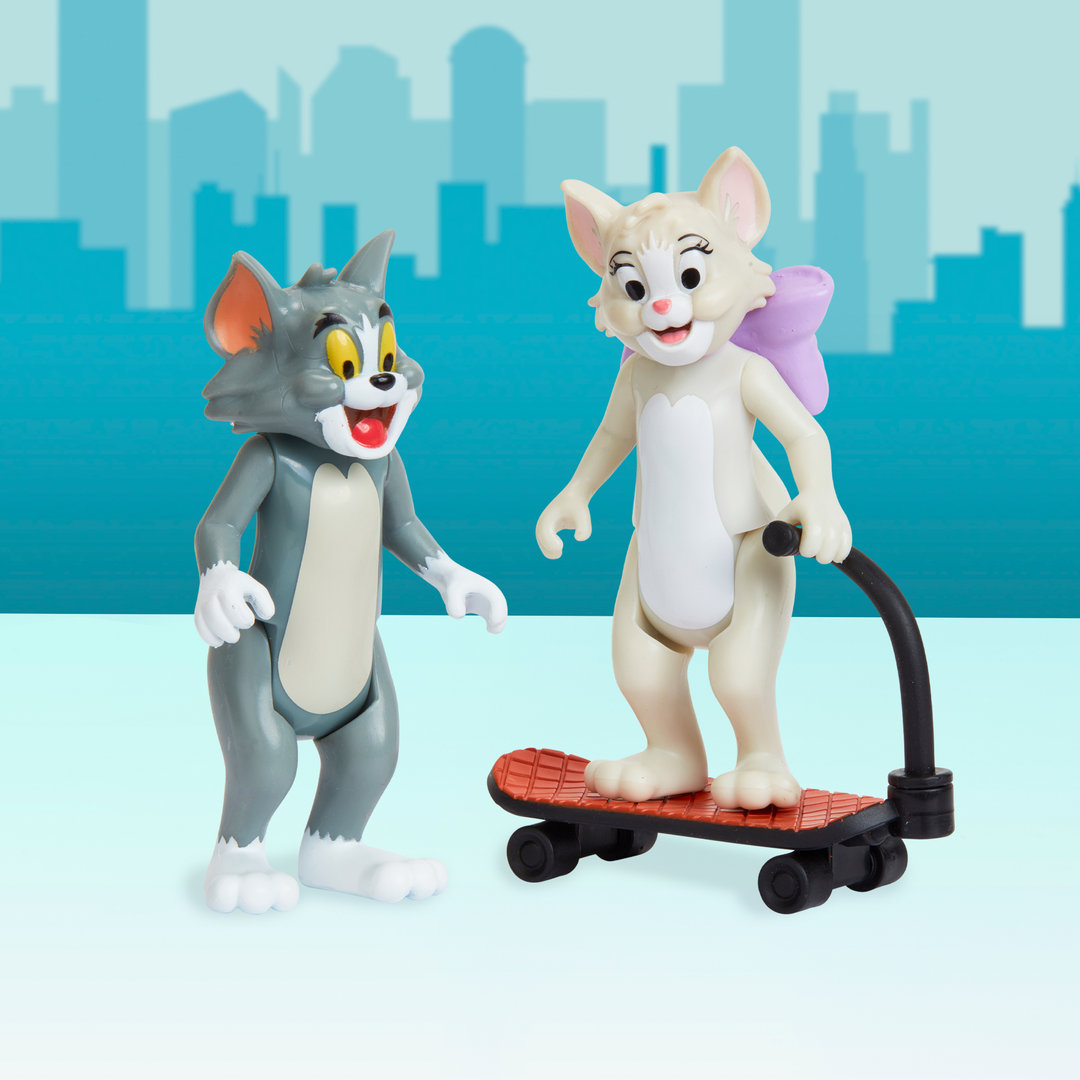 Tom et Jerry : Set de 2 figurines skateboarding