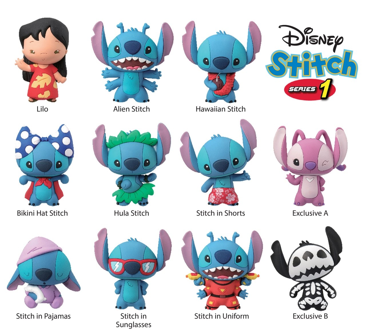 Disney - Lilo et Stitch : 3D Foam Bag Clip Stitch Series 1