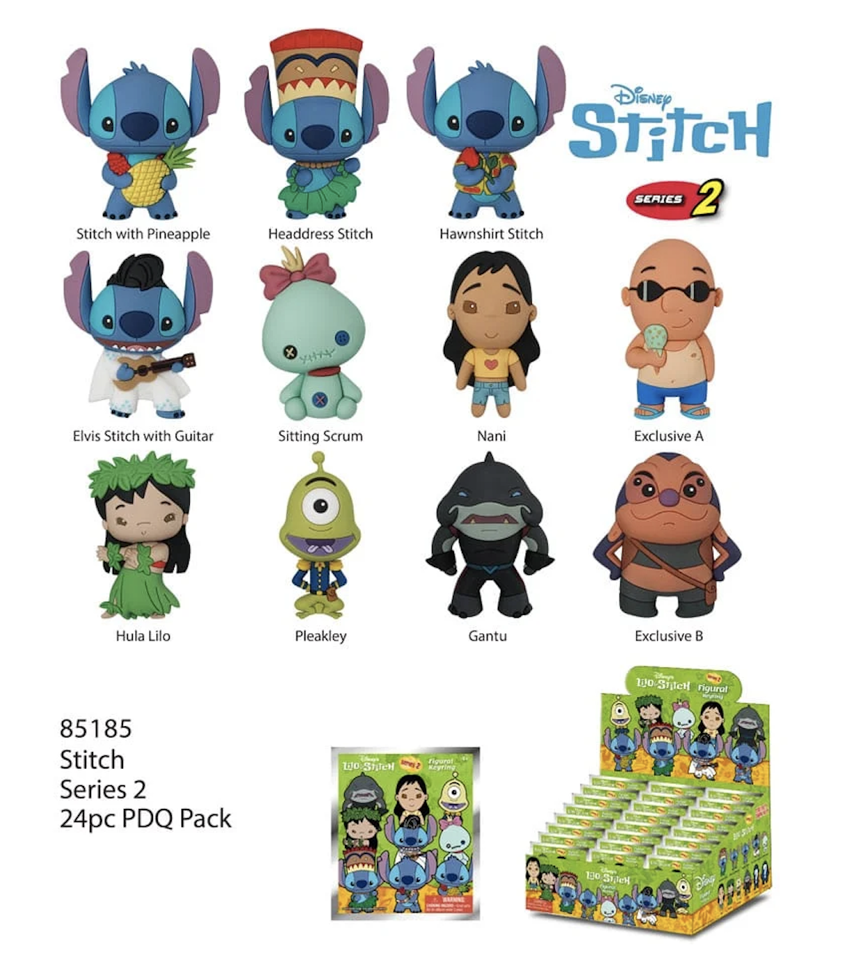 Disney - Lilo et Stitch : 3D Foam Bag Clip &quot;Stitch Series 2&quot; le palais des goodies