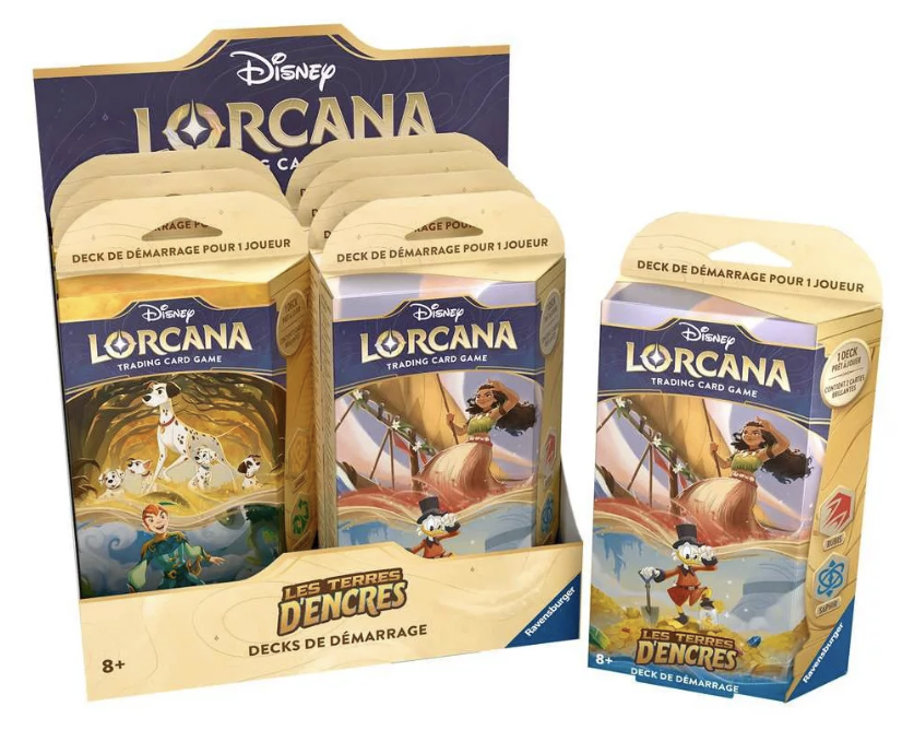 Disney Lorcana TCG - Chapitre 3 &quot;Les Terres dEncres&quot; : Deck de demarrage Pongo et Peter Pan - le palais des goodies