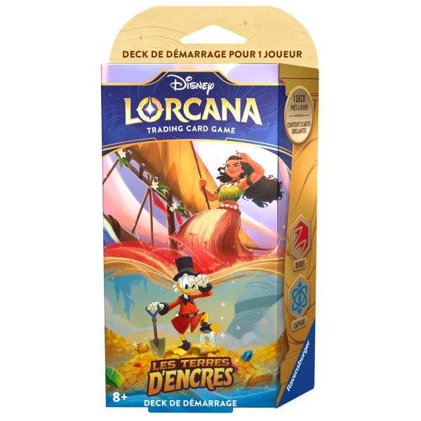 Disney Lorcana TCG - Chapitre 3 Les Terres d\'Encres : Deck de demarrage Vaian et Picsou