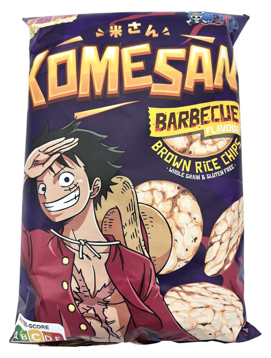 One Piece - Kómesán : Chips de riz complet soufflé (goût barbecue)