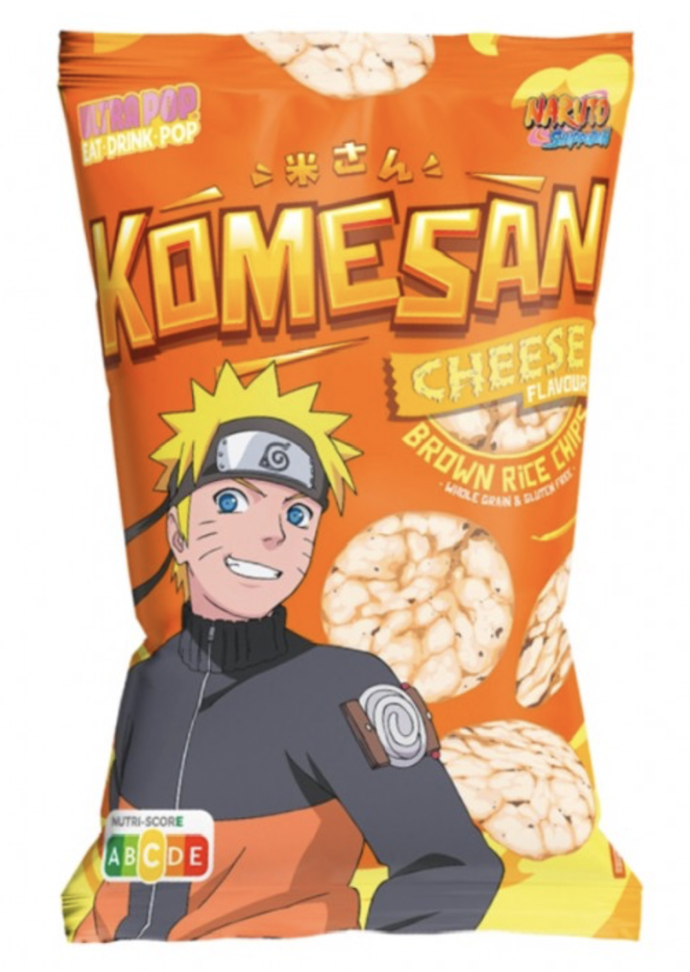 Naruto - Kómesán : Chips de riz complet soufflé (goût fromage)