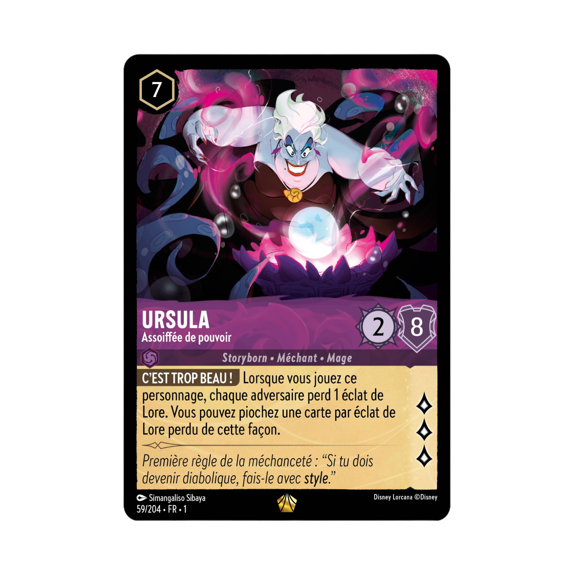Disney Lorcana TCG : Carte Ursula (carte 59/204)