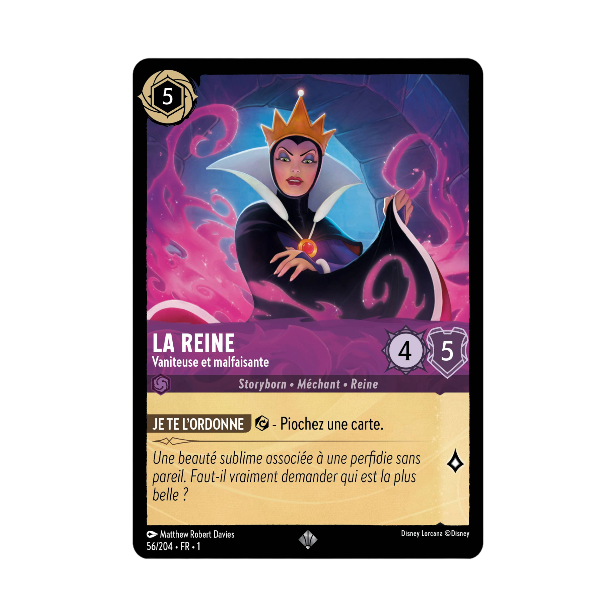 Disney Lorcana TCG : Carte "La reine" (carte 56/204) le palais des goodies