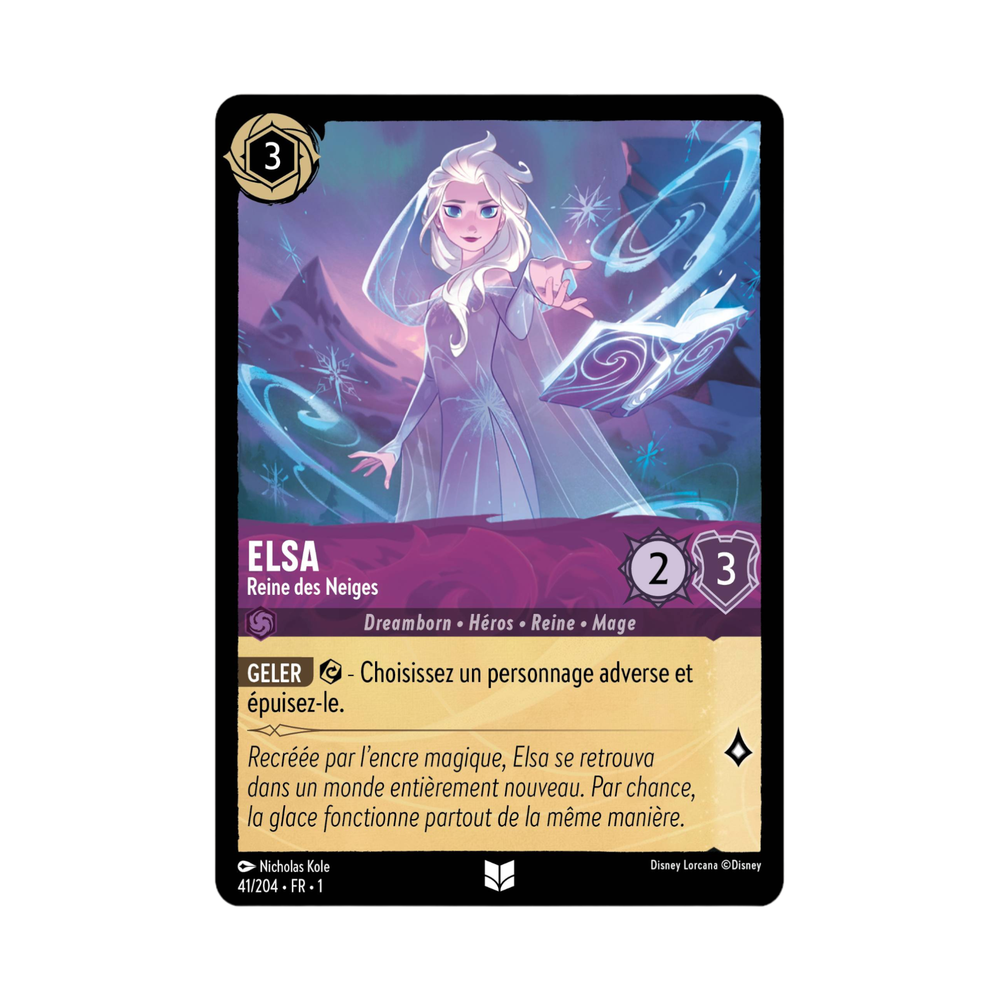 Disney Lorcana TCG : Carte &quot;Elsa&quot; (carte 41/204) le palais des goodies