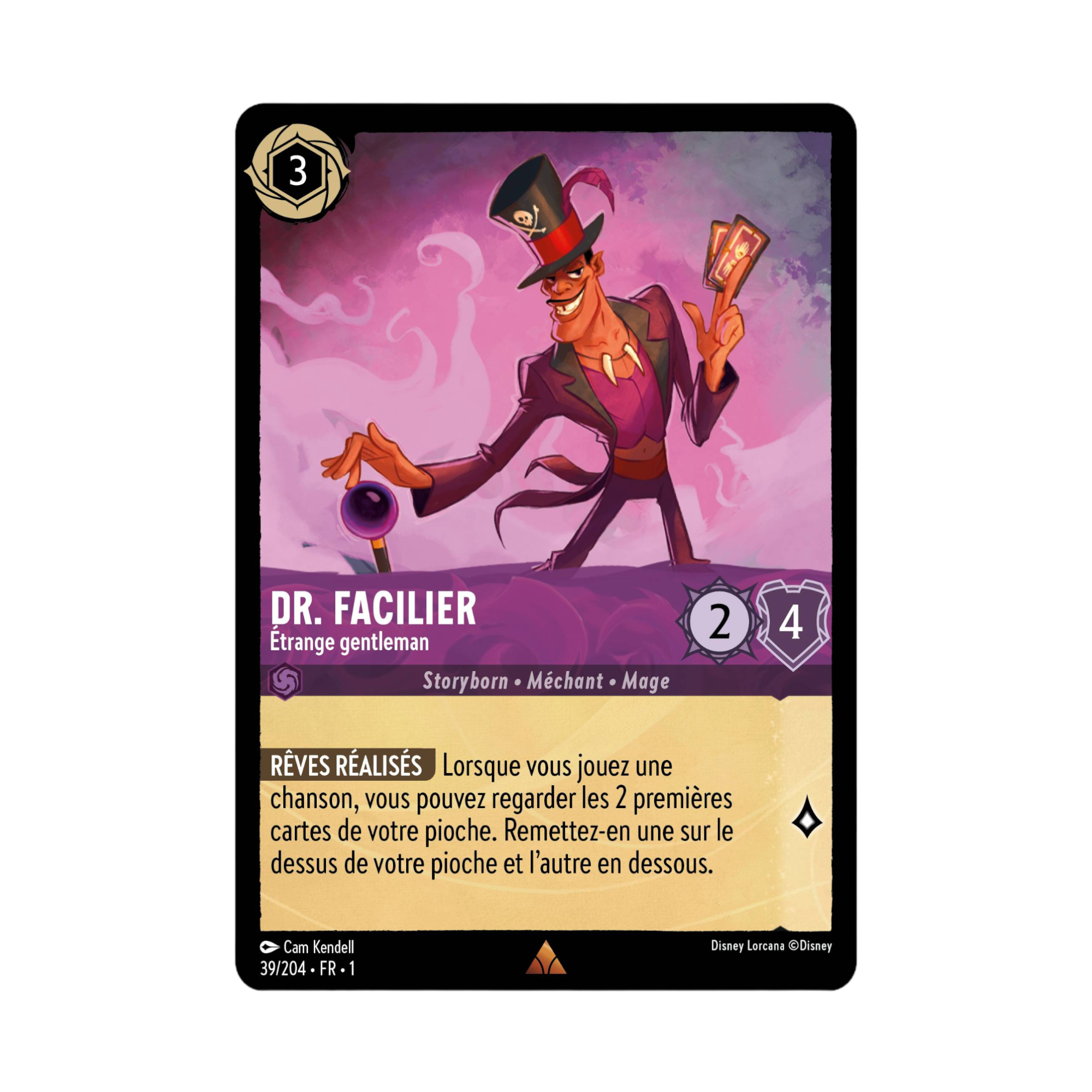 Disney Lorcana TCG : Carte "Dr. Facilier" (carte 39/204) le palais des goodies