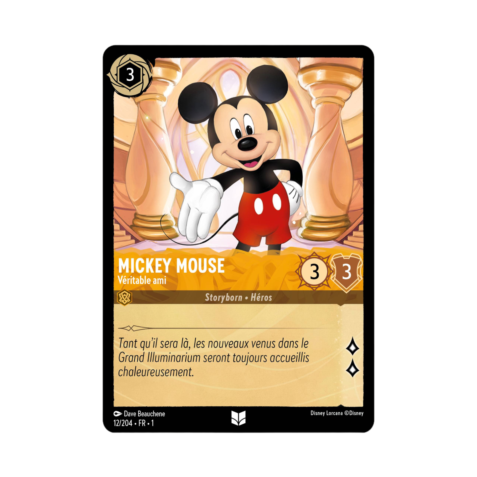 Disney Lorcana TCG : Carte &quot;Mickey&quot; (carte 12/204) le Palais des Goodies