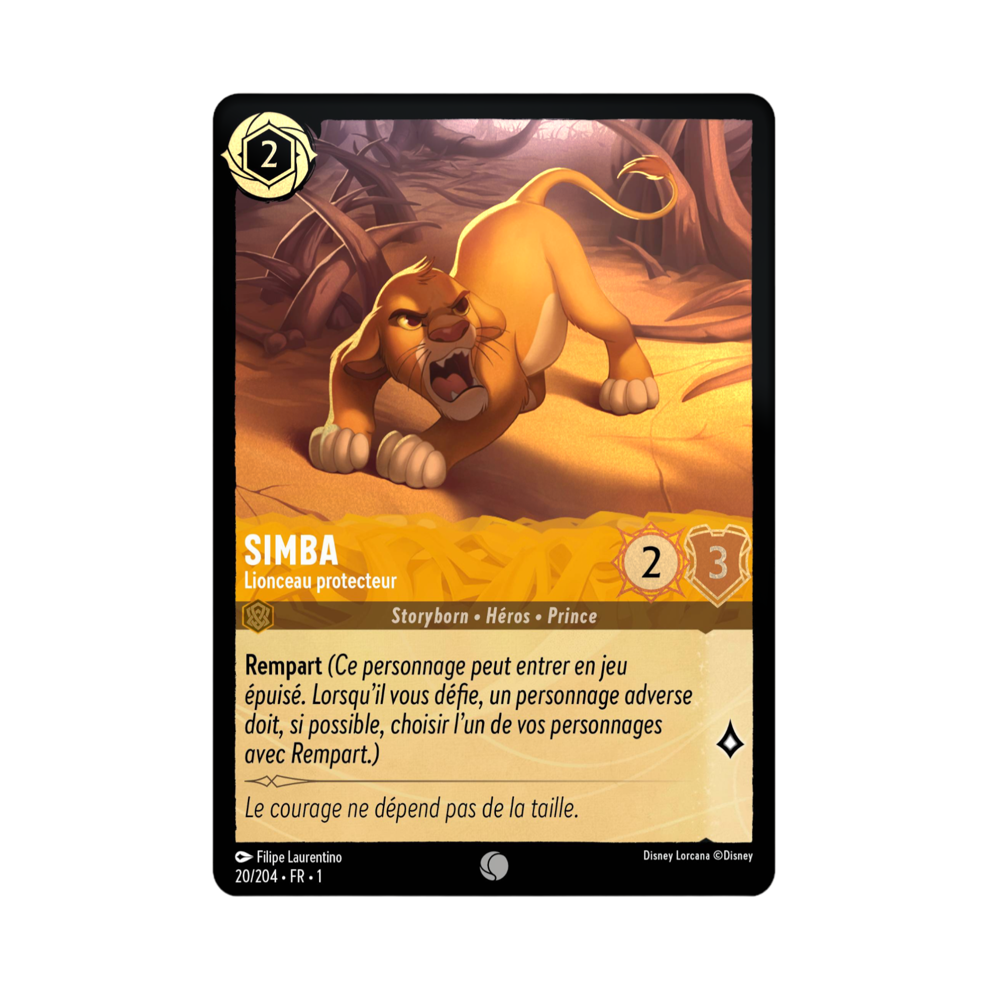 Disney Lorcana TCG : Carte "Simba" FOIL (carte 20/204) le palais des goodies