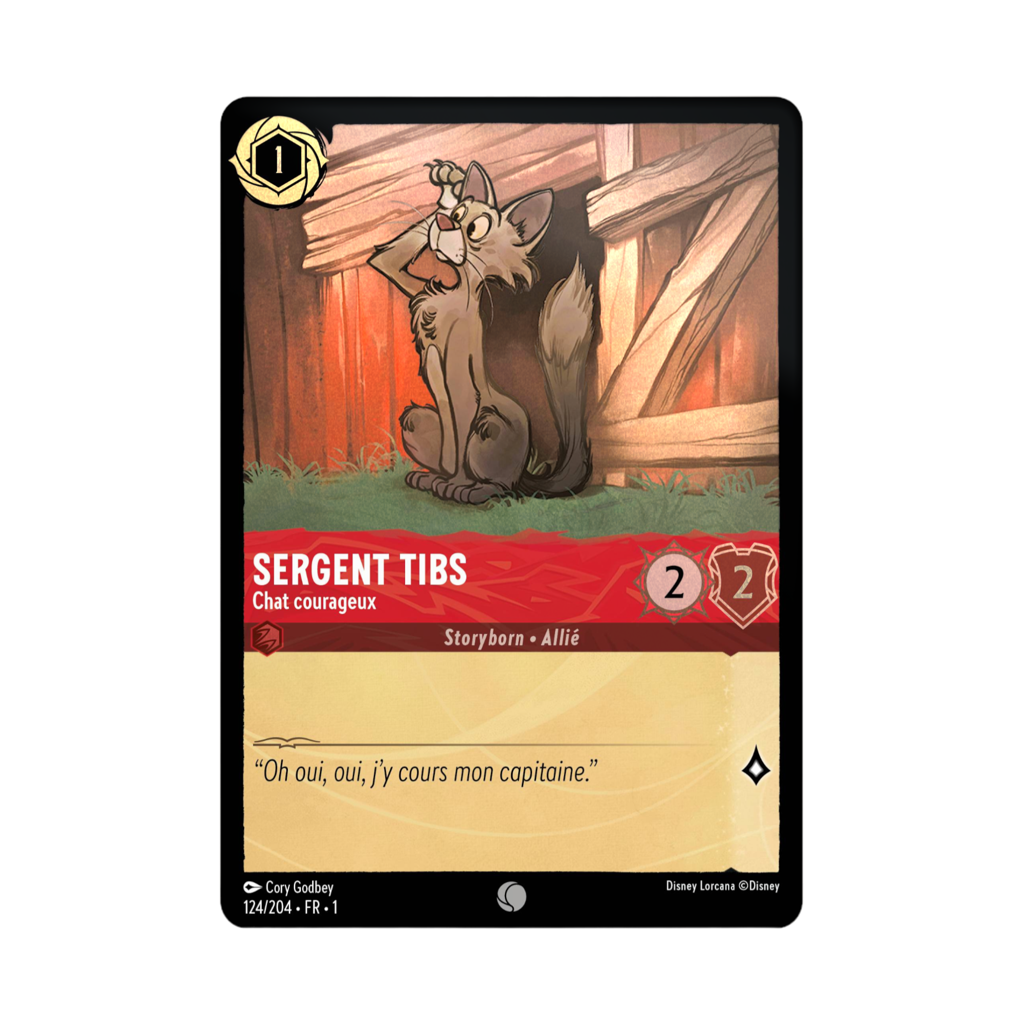 Disney Lorcana TCG : Carte "Sergent Tibs" FOIL (124/204) le palais des goodies