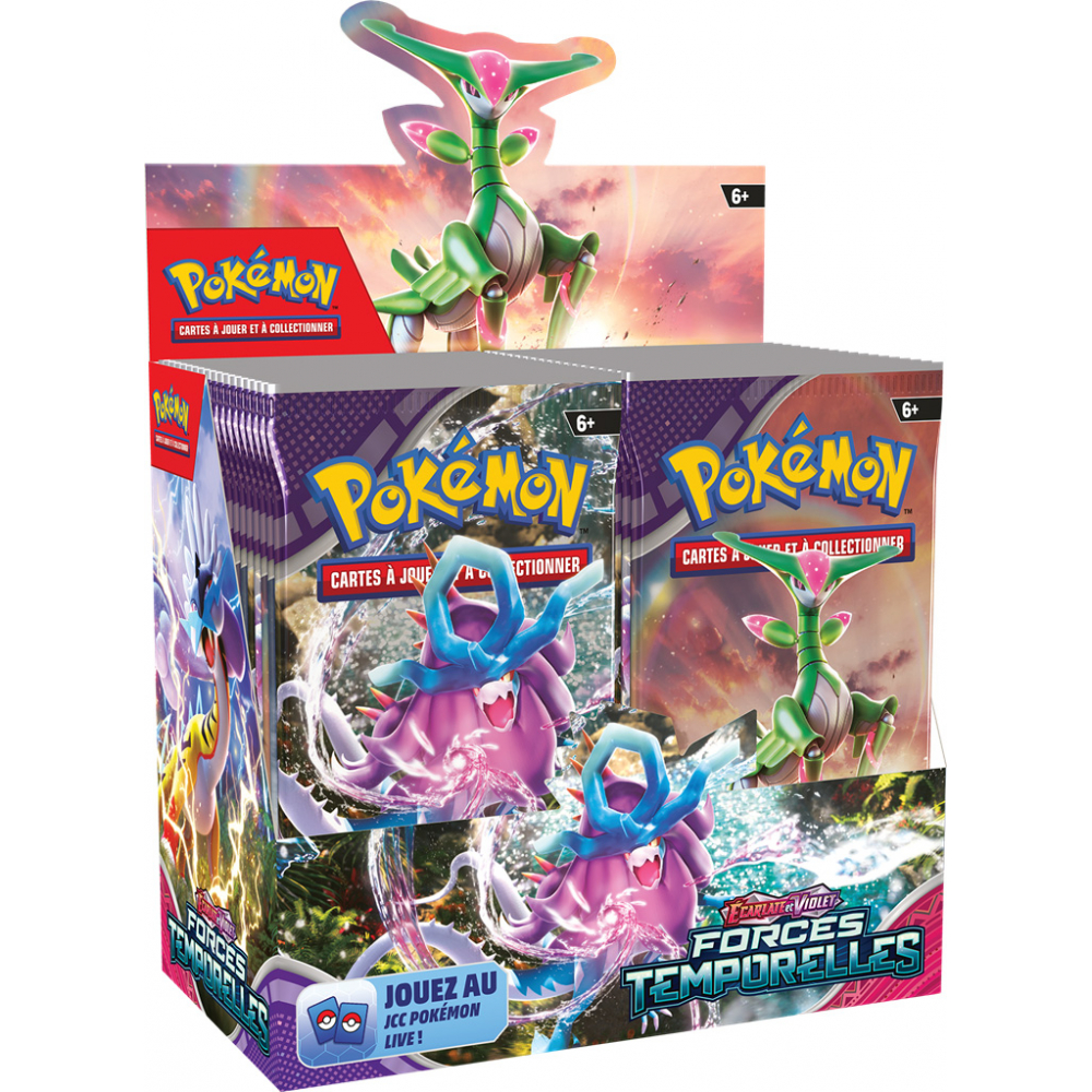 Pokémon TCG Ecarlate et Violet - Forces Temporelles : Display 36 Boosters - le palais des goodies