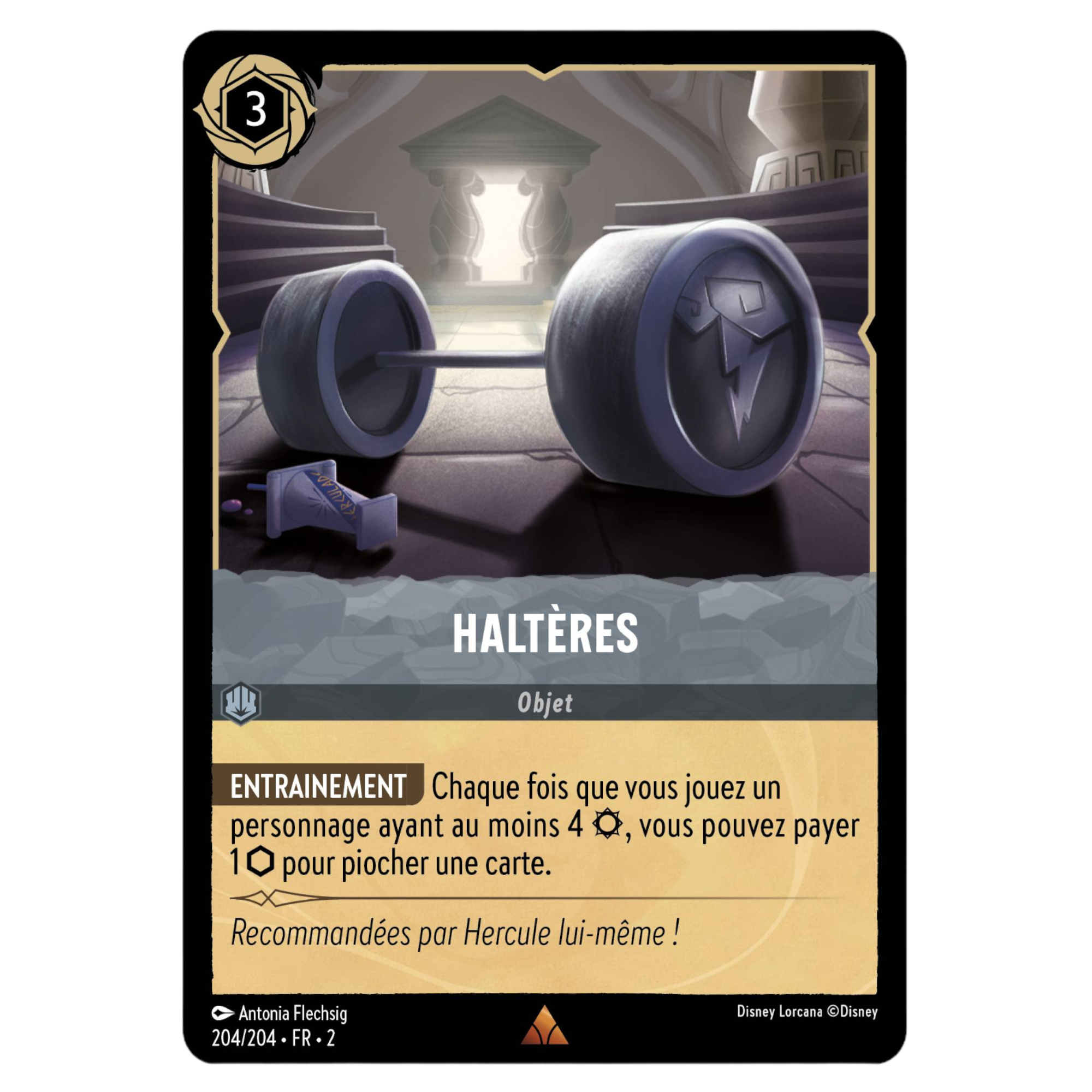 Disney Lorcana TCG - Chapitre 2 : Lascension des Floodborn - Carte &quot;Haltères&quot; (204/204) le palais des goodies