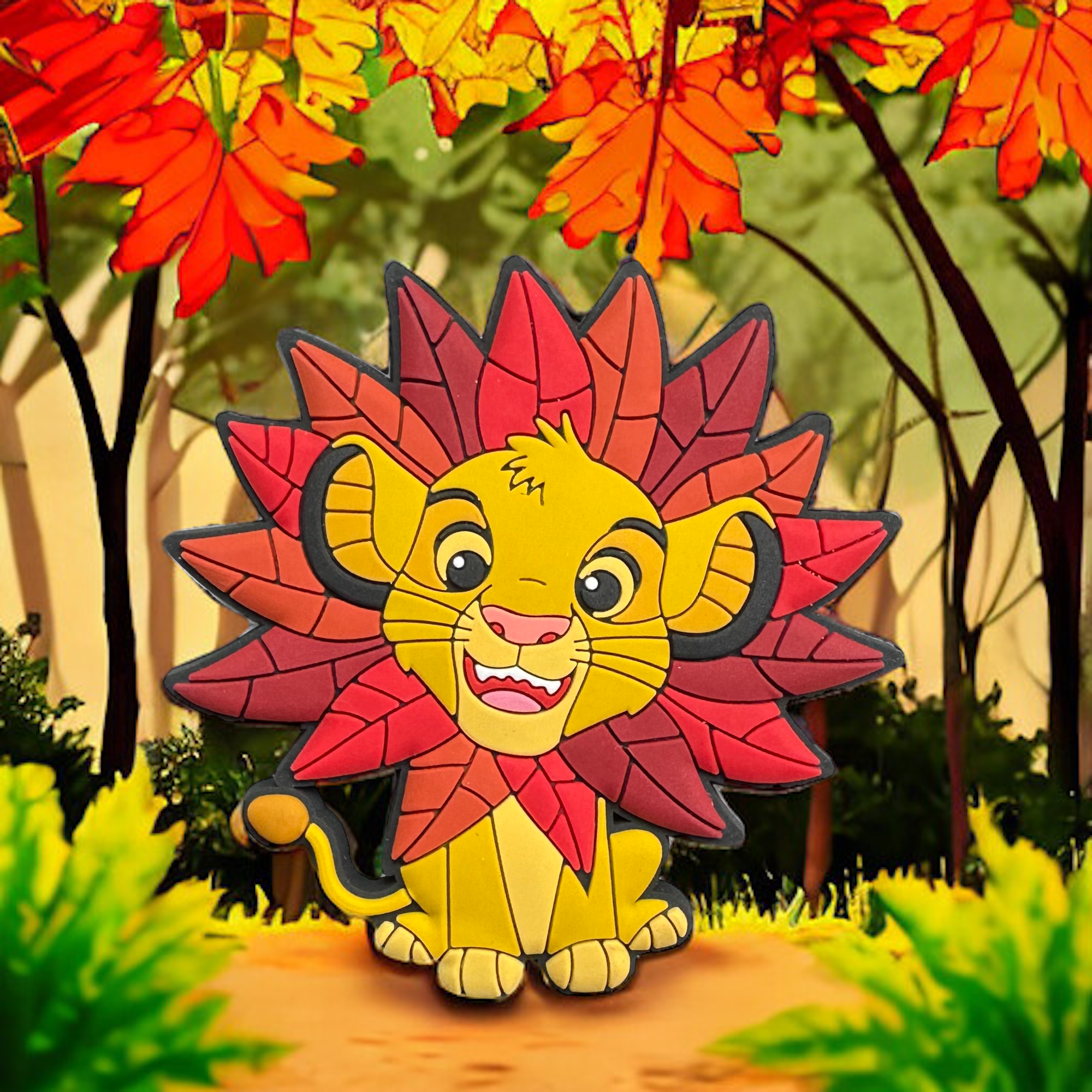 Disney - Le roi lion : Magnet Simba feuilles