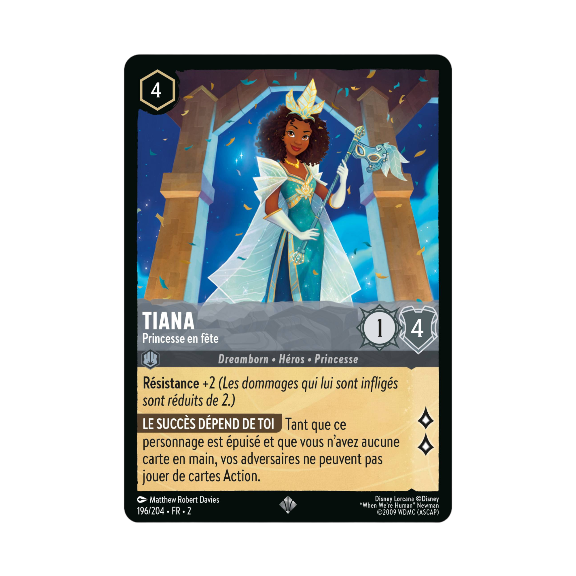 Disney Lorcana Chapitre 2 - Lascension des Floodborn : Carte "Tiana" (196/204) le palais des goodies