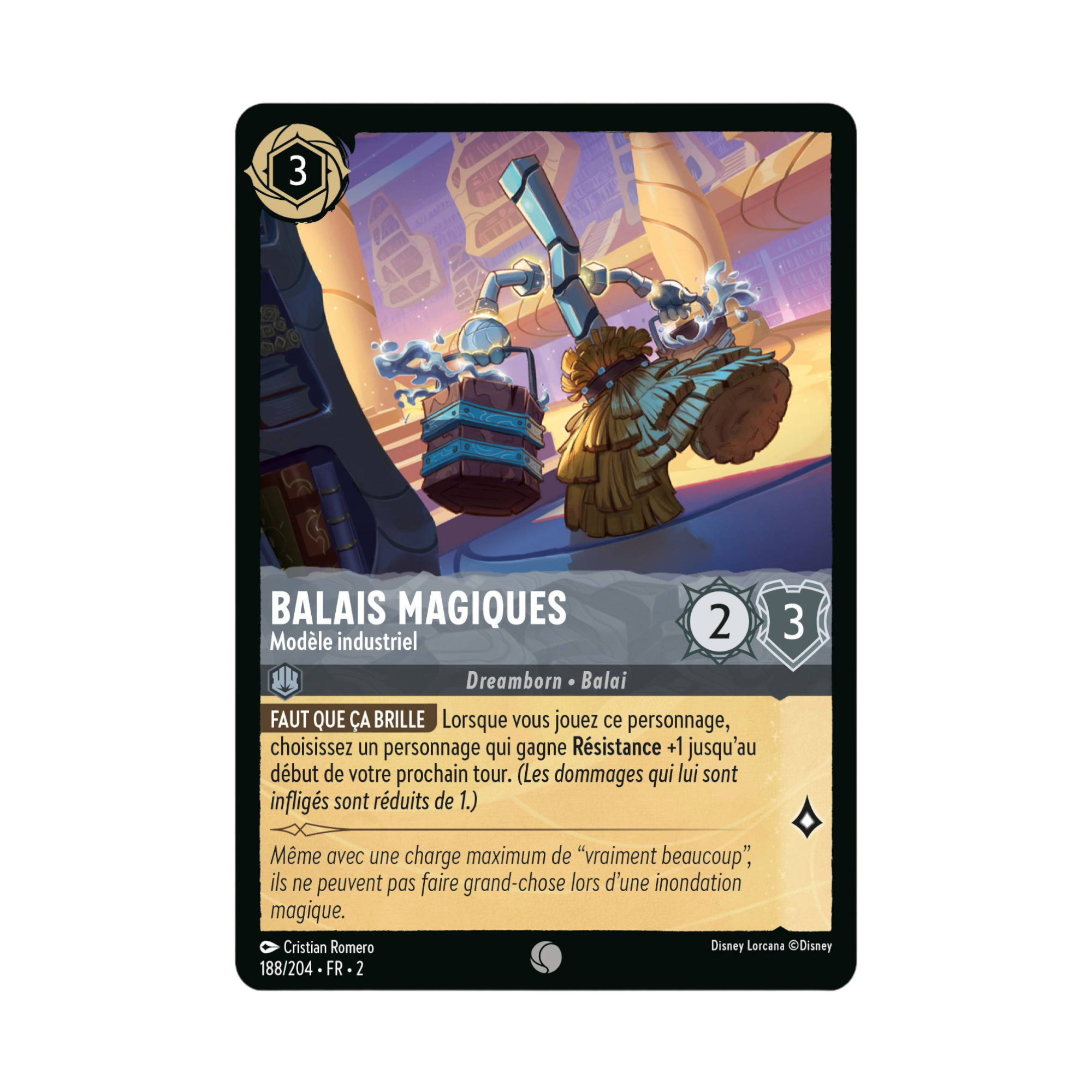Disney Lorcana Chapitre 2 - Lascension des Floodborn : Carte "Balais magiques" (188/204) le palais des goodies