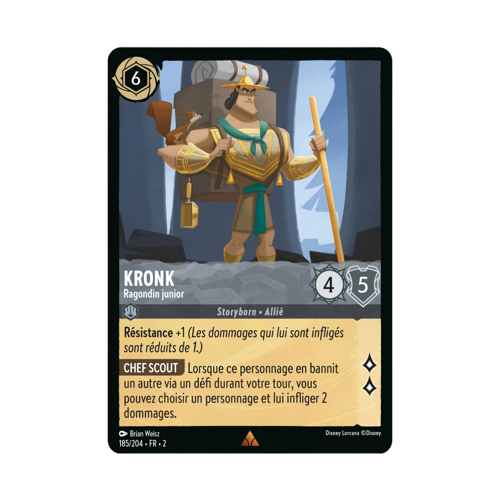 Disney Lorcana Chapitre 2 - Lascension des Floodborn : Carte "Kronk" (185/204) le palais des goodies