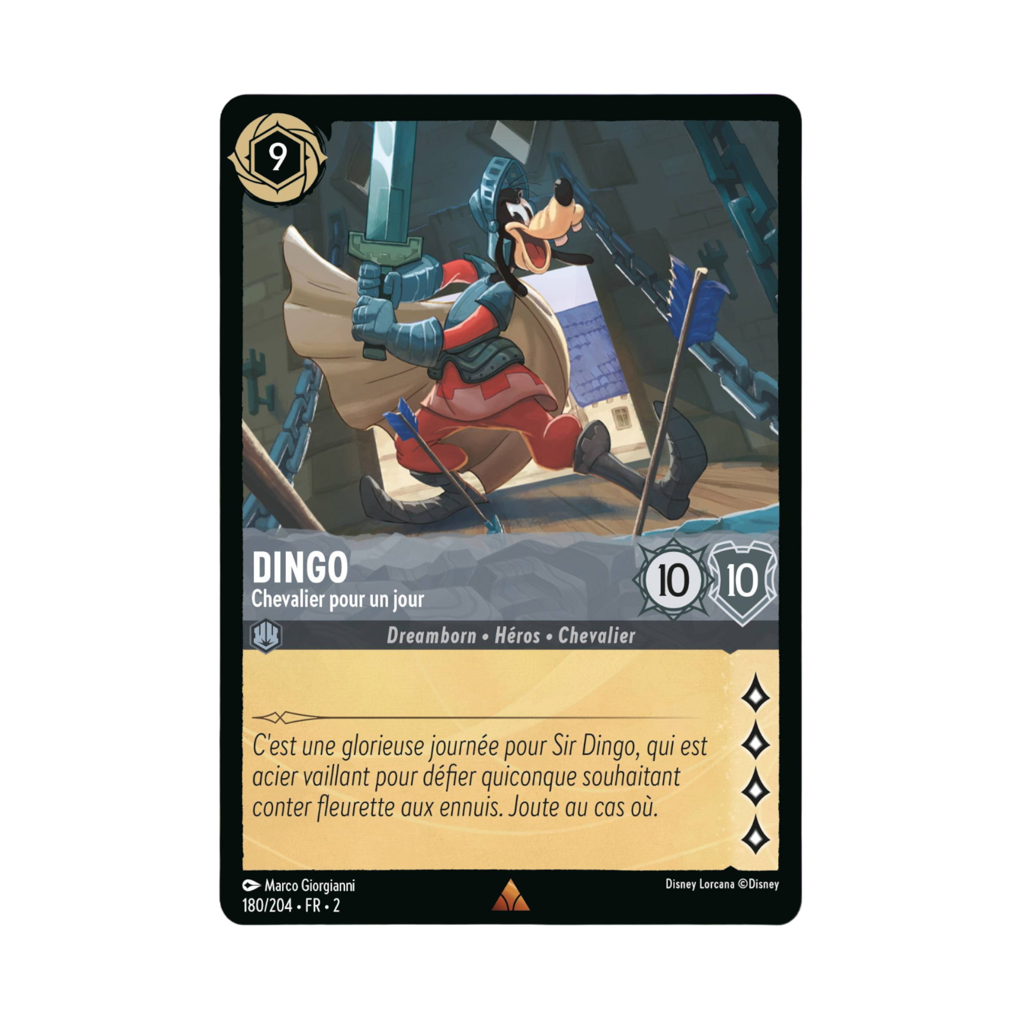 Disney Lorcana Chapitre 2 - Lascension des Floodborn : Carte "Dingo" (180/204) le palais des goodies