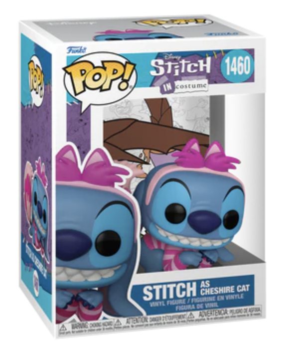 Disney - Funko Pop N°1460 : Figurine Stitch en costume de Cheshire Cat - Disneyland Paris - alice au pays des merveilles - le palais des goodies