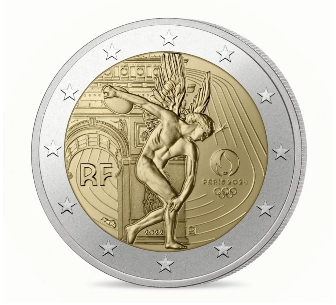 Monnaie 2€ commémorative Jeux Olympiques de Paris 2024 - Qualité BU Millésime 2022 - le palais des goodies