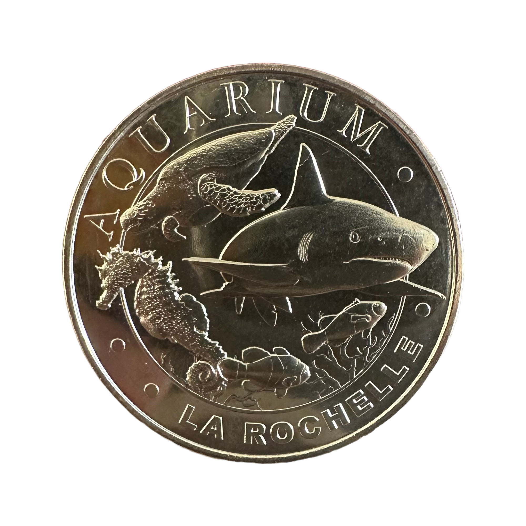 Jeton touristique - Aquarium de La Rochelle : Monnaie de Paris "poissons" monnaie de paris - médailleuses - jeton - le palais des goodies