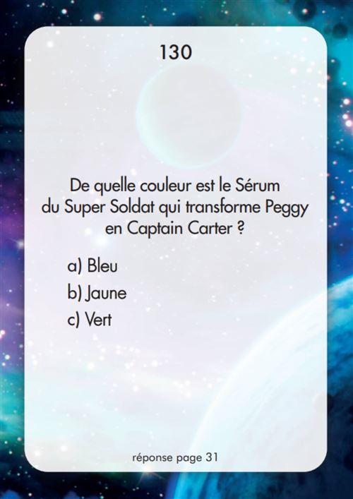 Marvel Studios : Le QUIZ des séries - jeu de société - je u de plateau - disney - disneyland - le palais des goodies