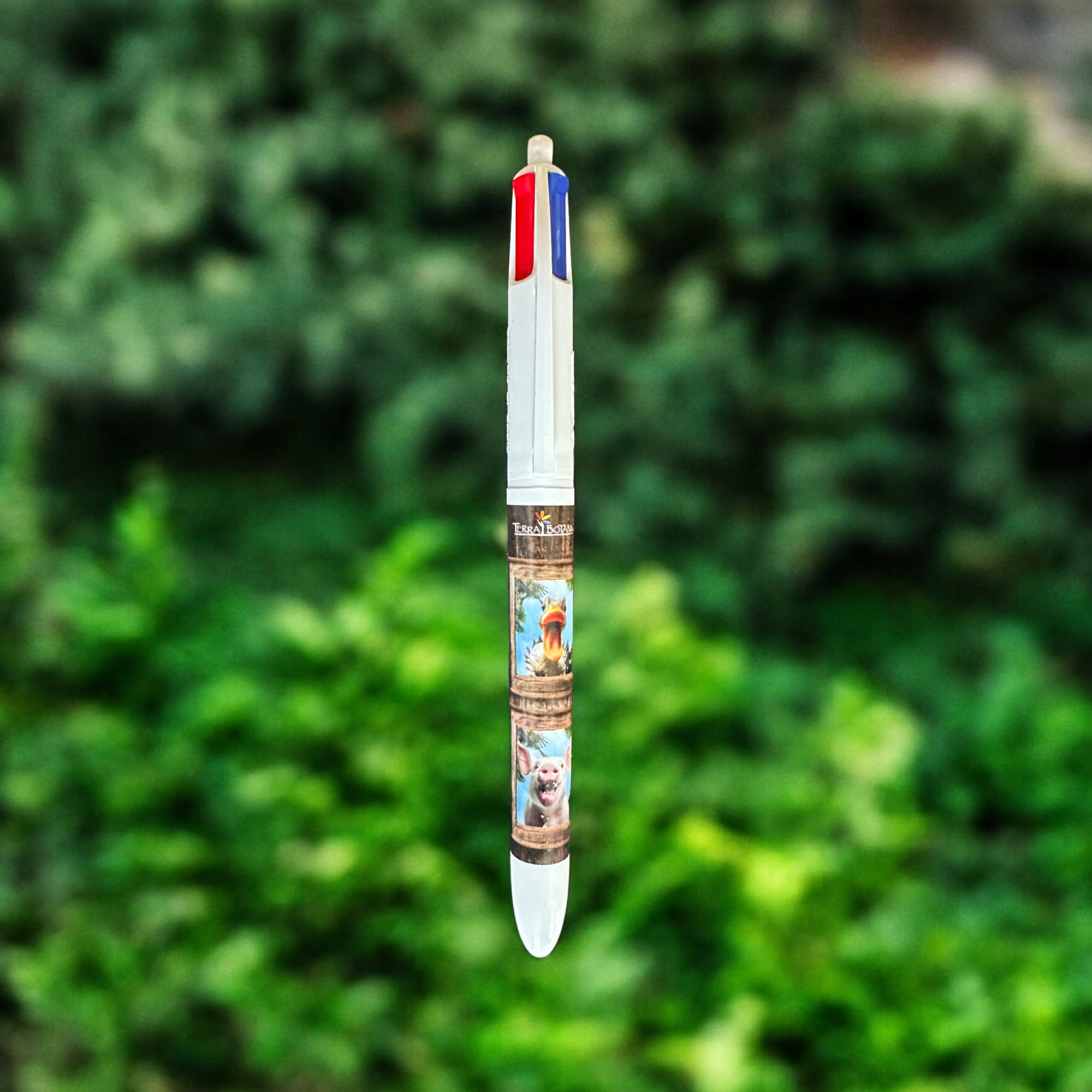 Terra Botanica : Stylo BIC 4 couleurs "portraits animaliers" pen - crayon - le palais des goodies