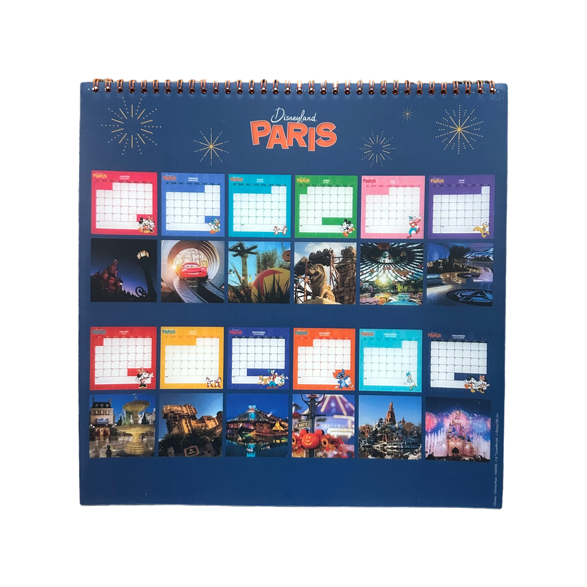 Disney : Calendrier Disneyland 2025 - Disneyland Paris - produits dérivés - disney Park - le palais des goodies